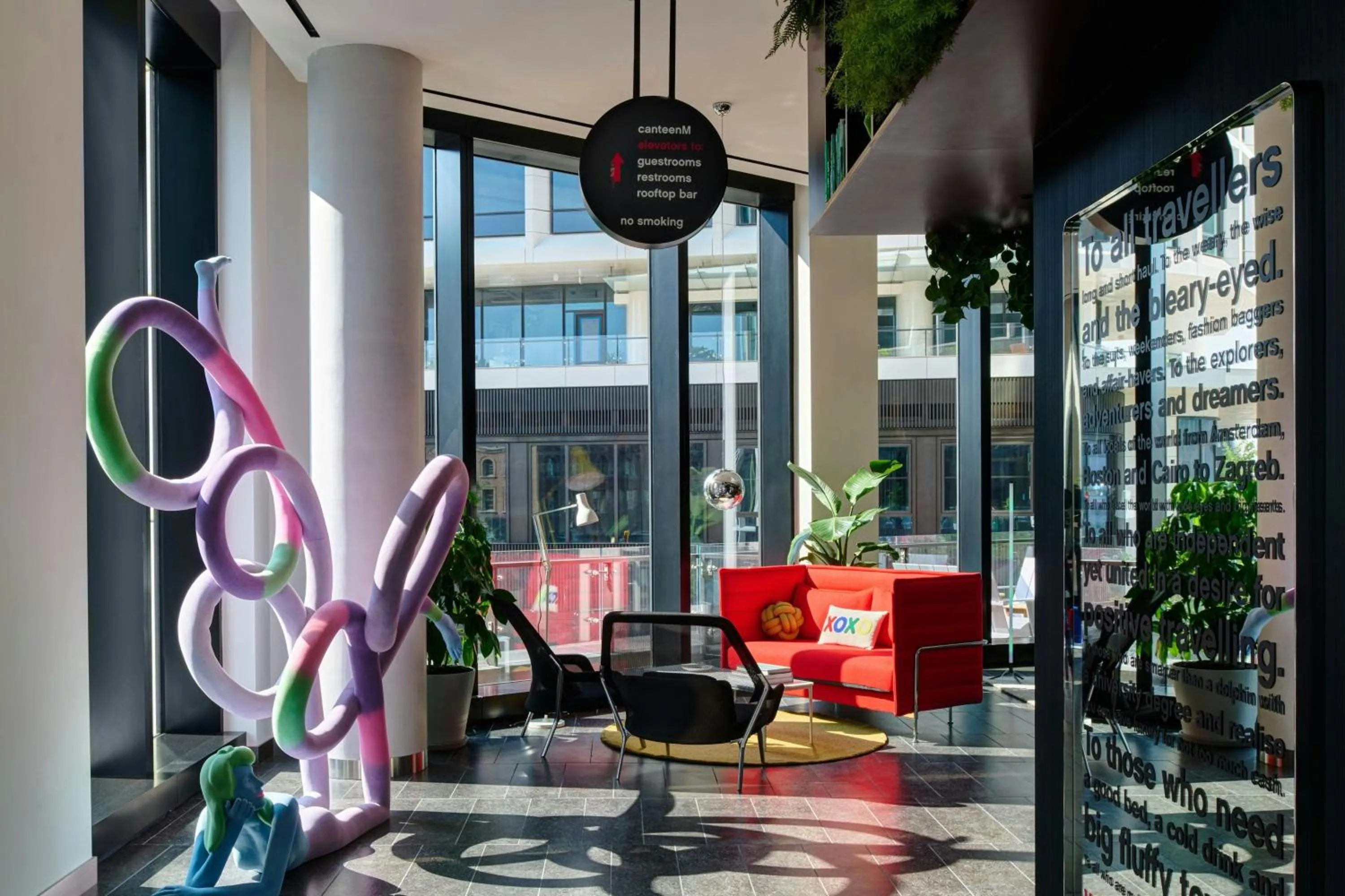 Lobby or reception in citizenM Boston Back Bay