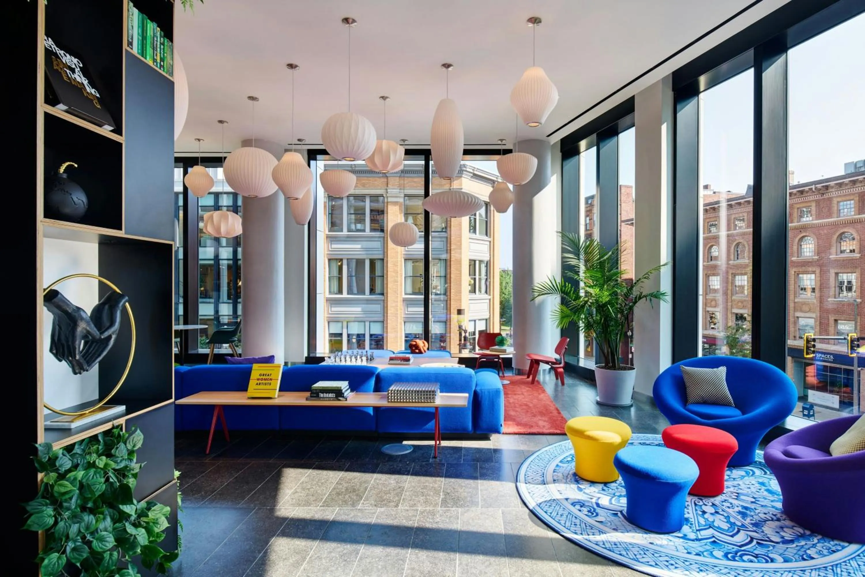 Lobby or reception in citizenM Boston Back Bay