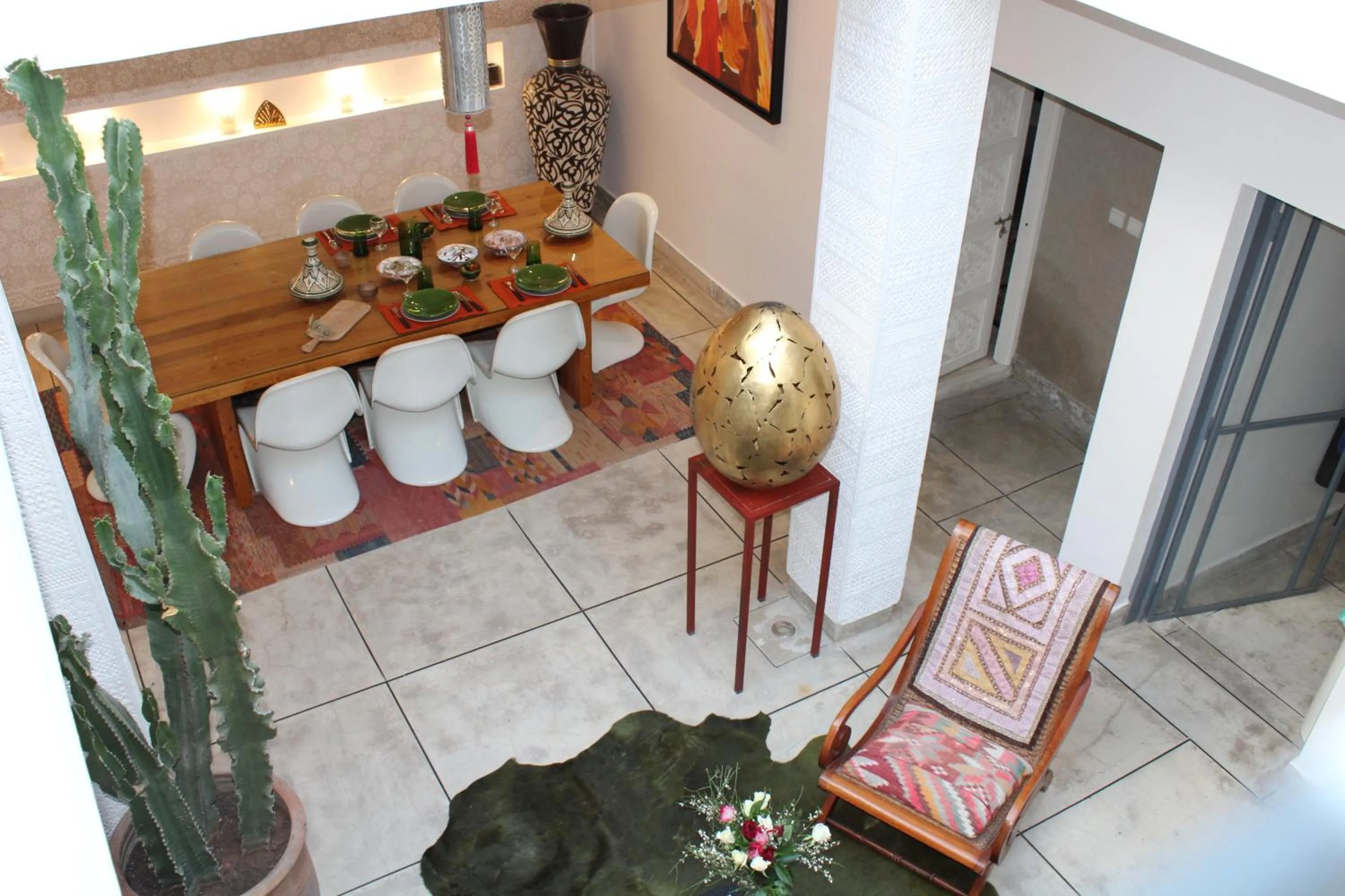 Patio in Riad La Sarrazine Privatisation complète Maison de famille à Marrakech
