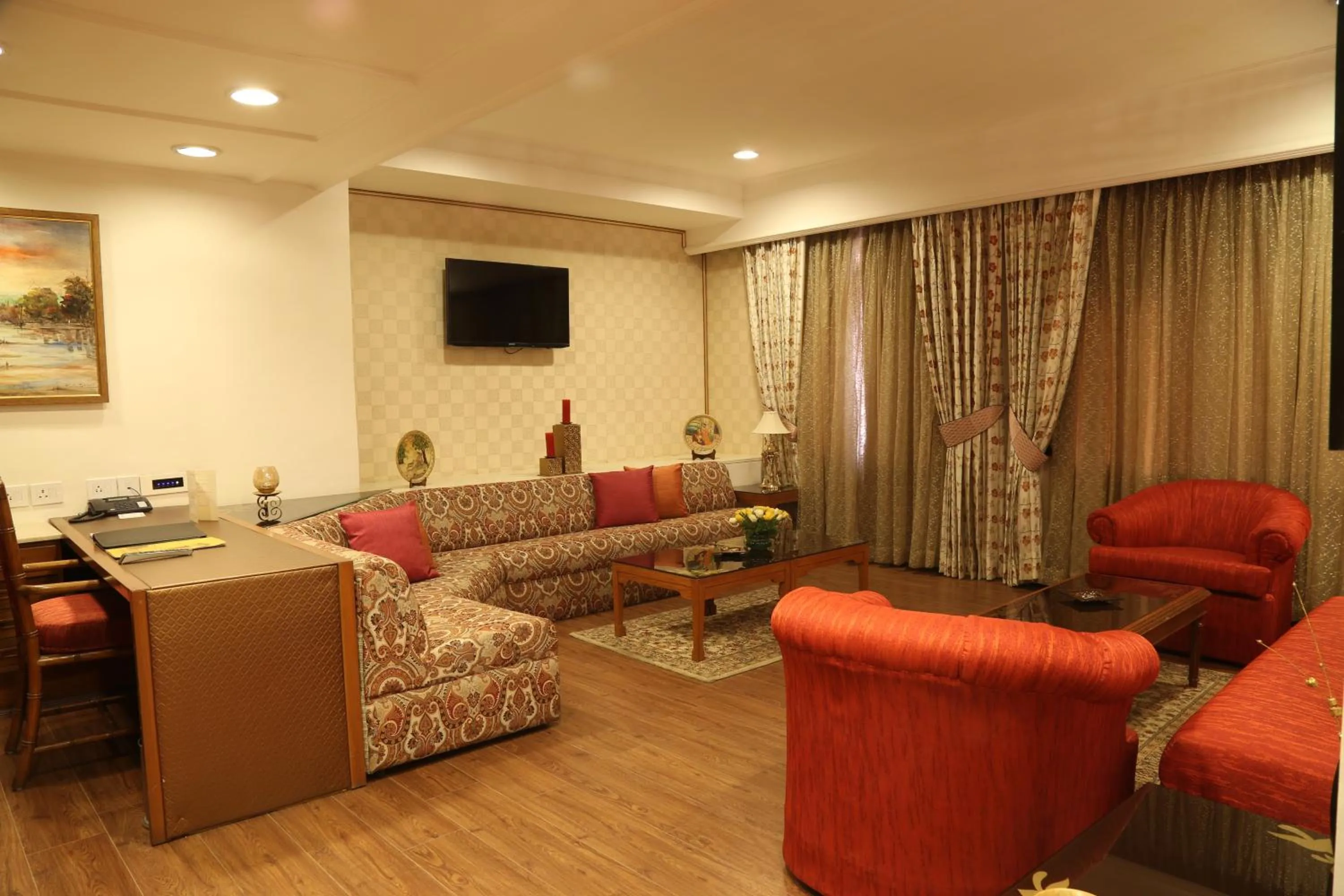 Seating area in The Ashok, New Delhi