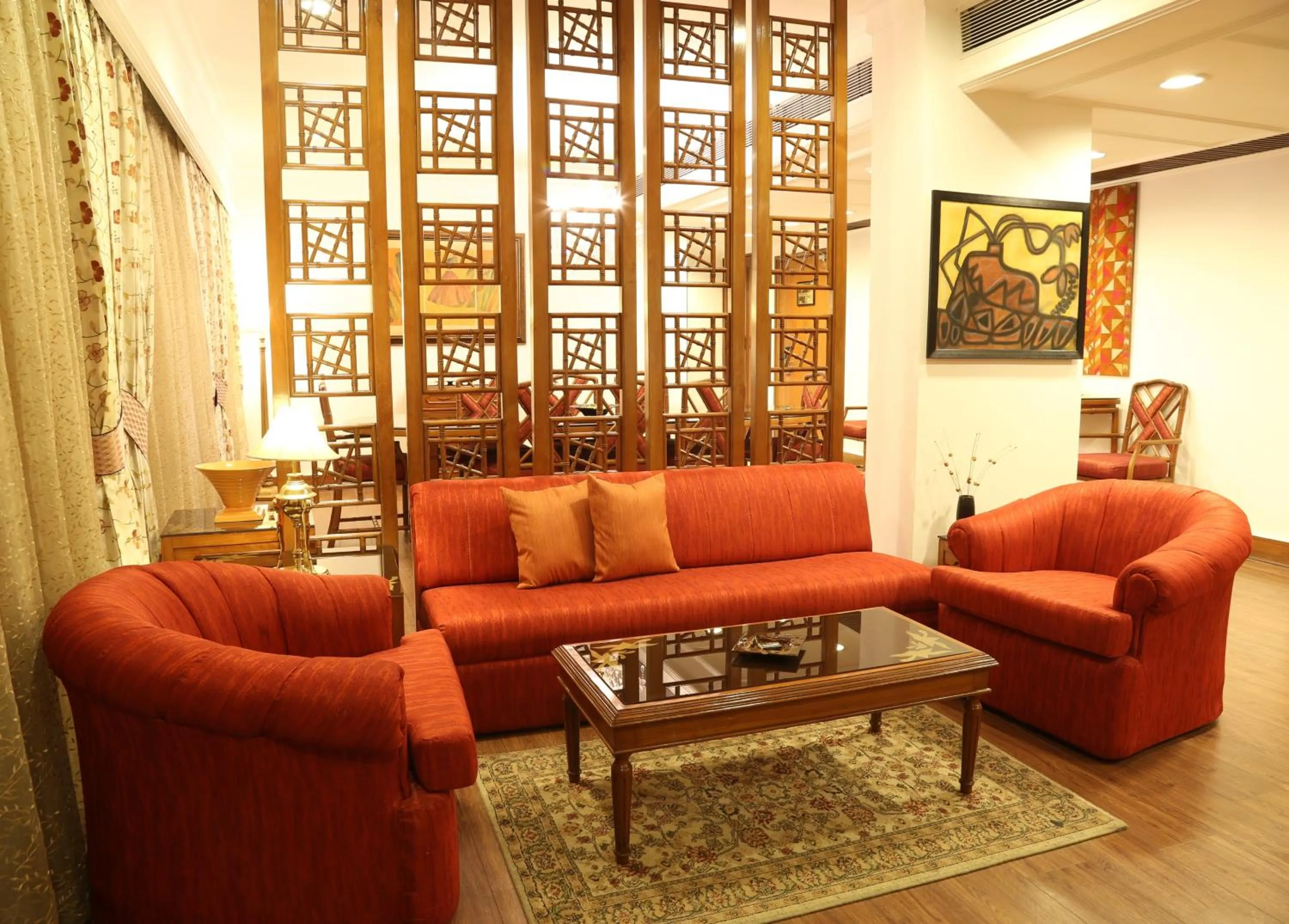 Seating area in The Ashok, New Delhi