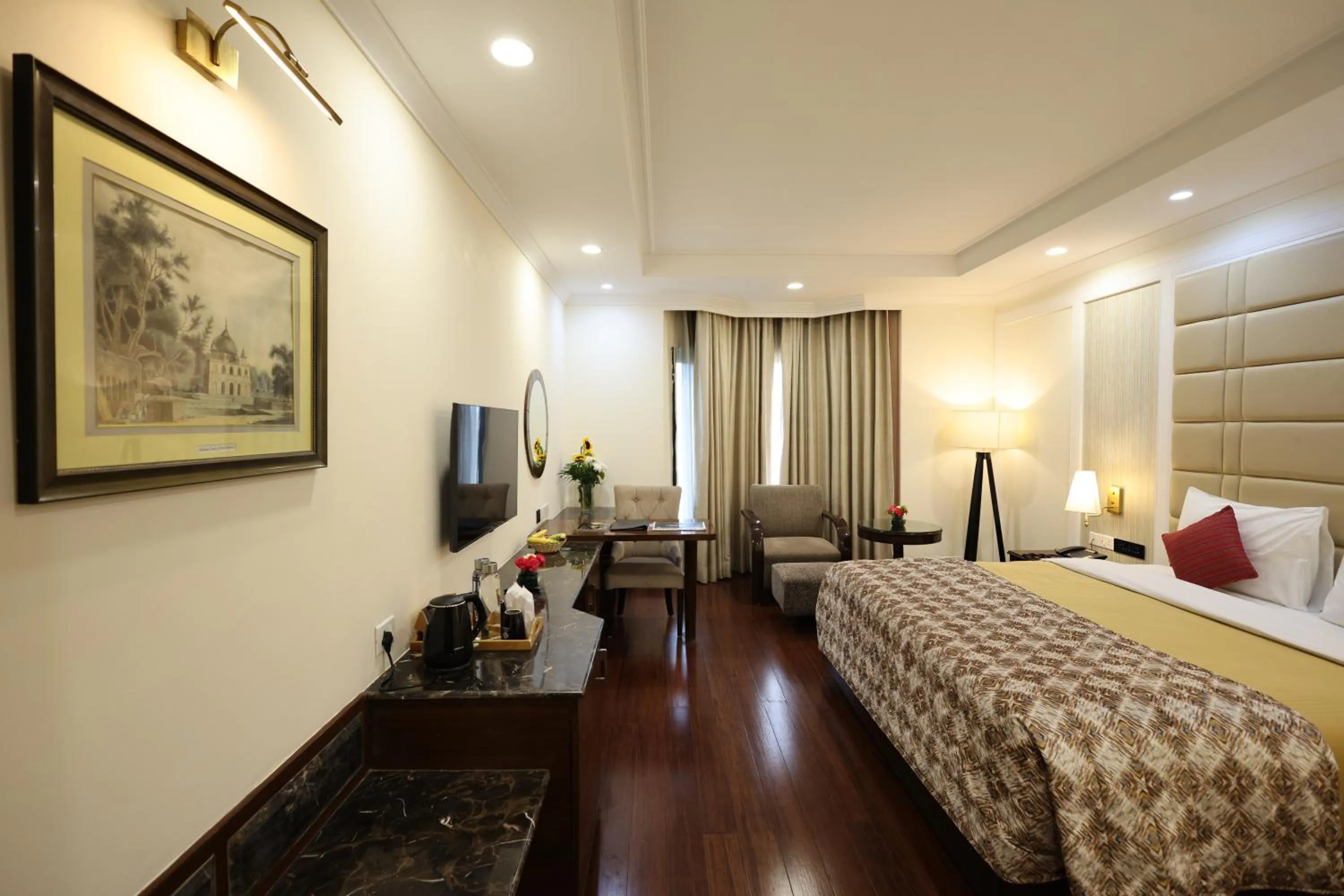 Photo of the whole room, Bed in Hotel Samrat, New Delhi