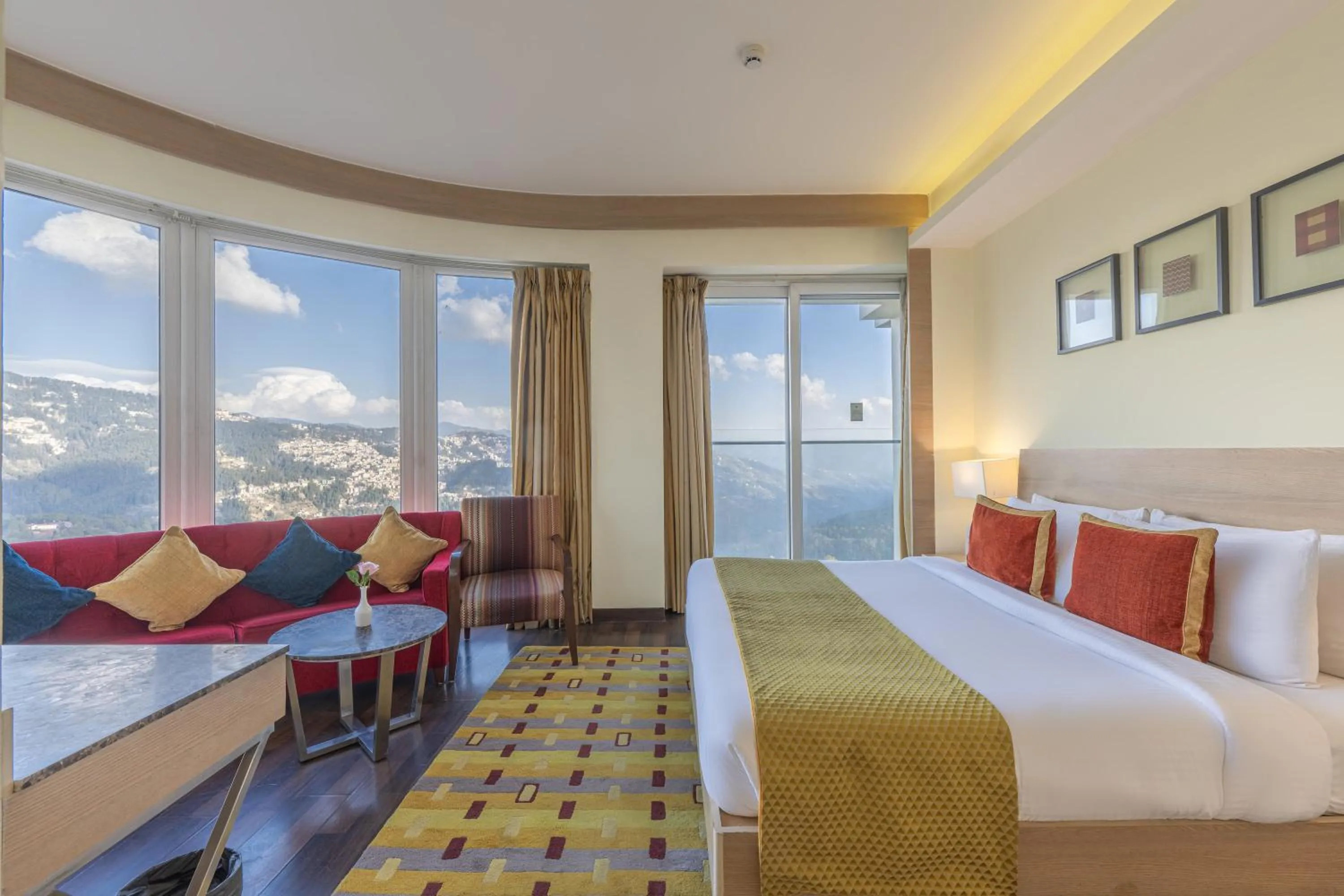 View (from property/room), Bed in Echor Shimla Hotel - The Zion