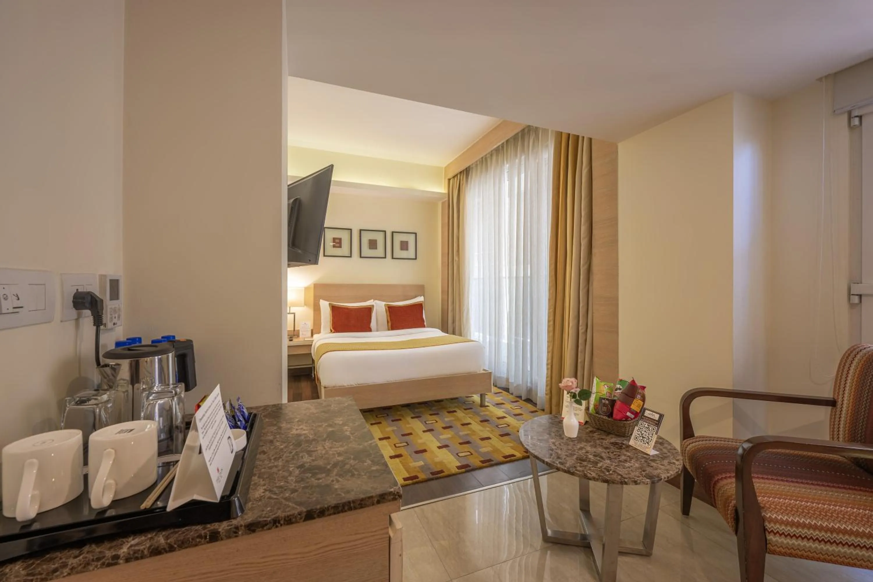 Coffee/tea facilities, Bed in Echor Shimla Hotel - The Zion