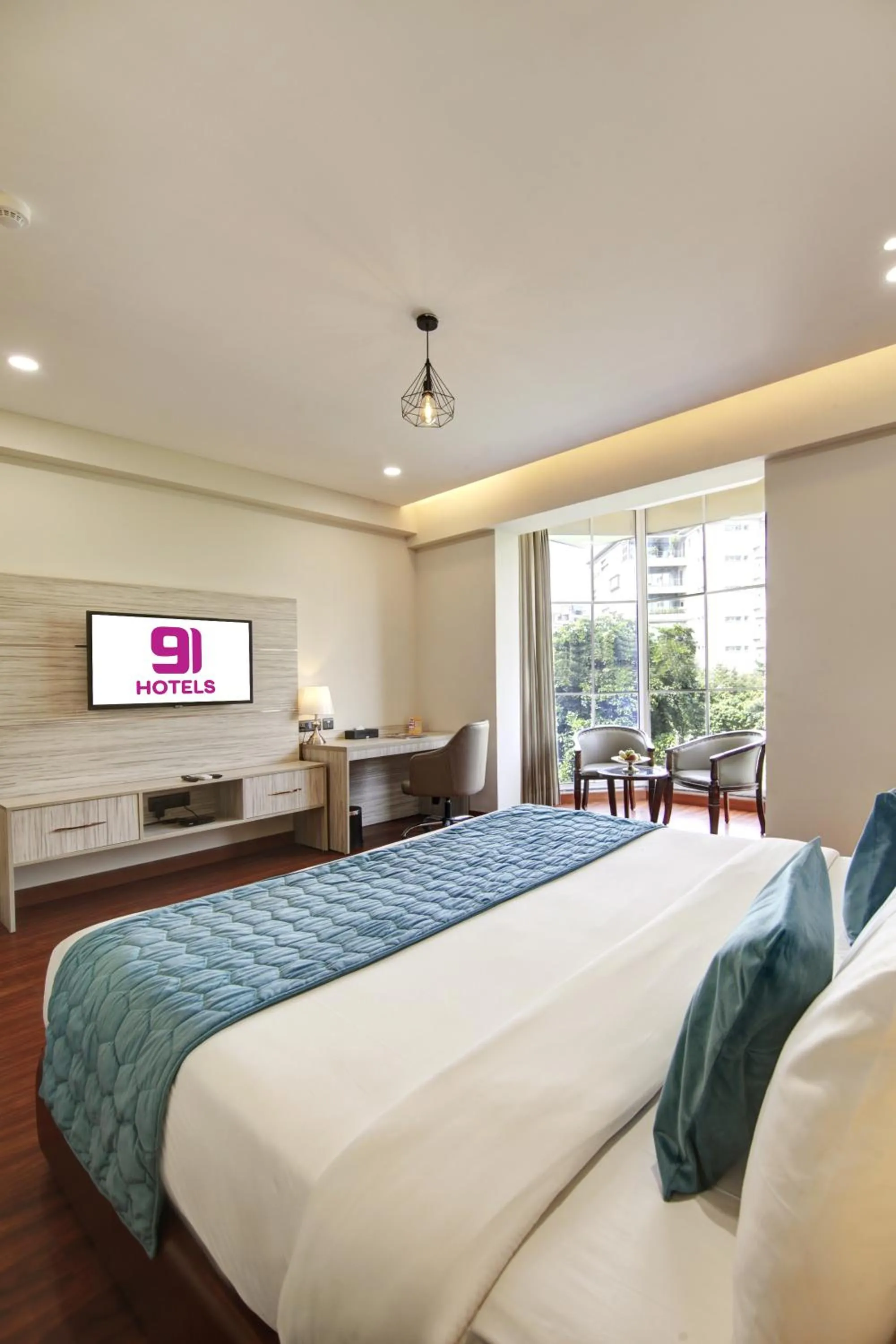 View (from property/room), Bed in Hotel 91 Millennium Huda