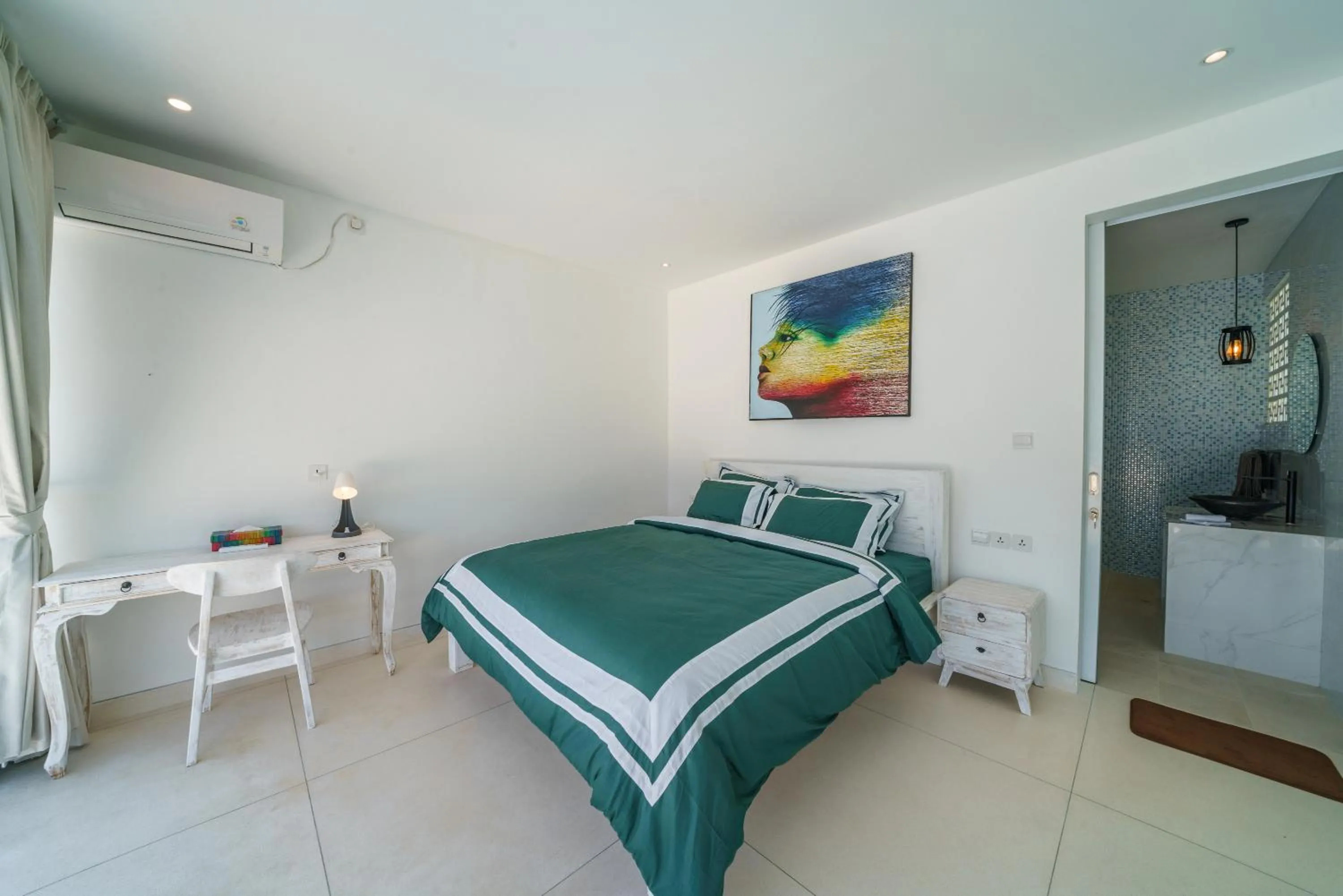 Bed in Abian Kapas Beach House