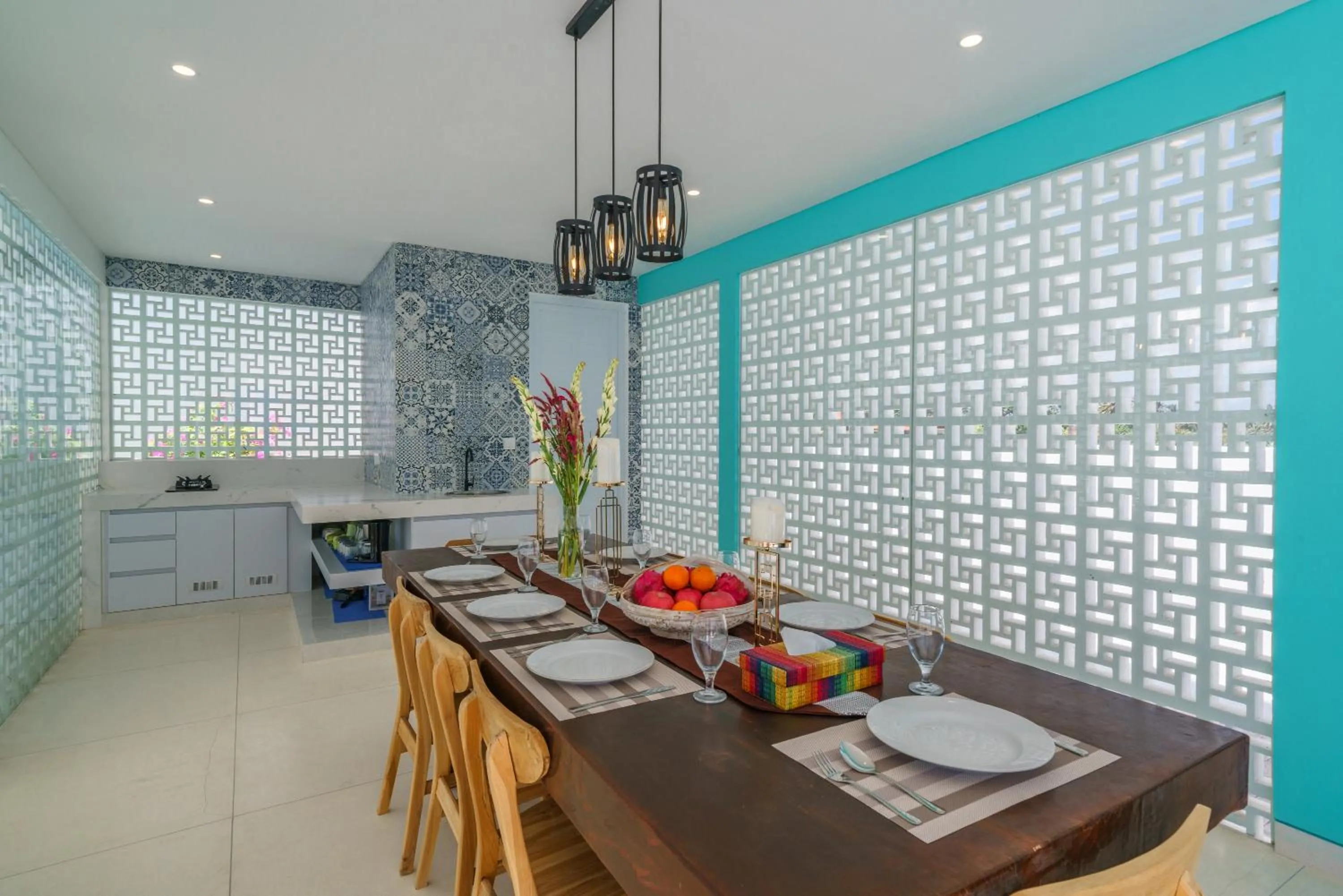 Kitchen or kitchenette in Abian Kapas Beach House
