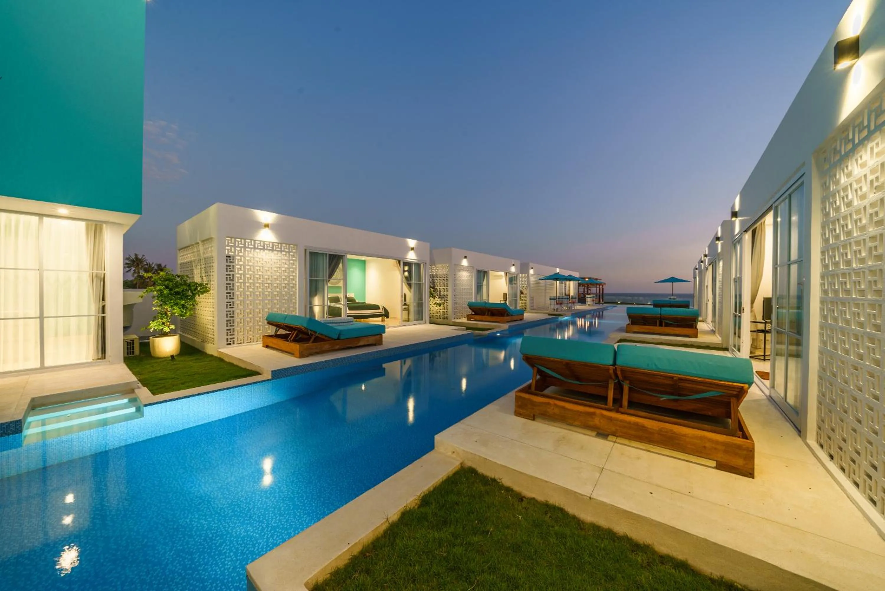 Pool view in Abian Kapas Beach House