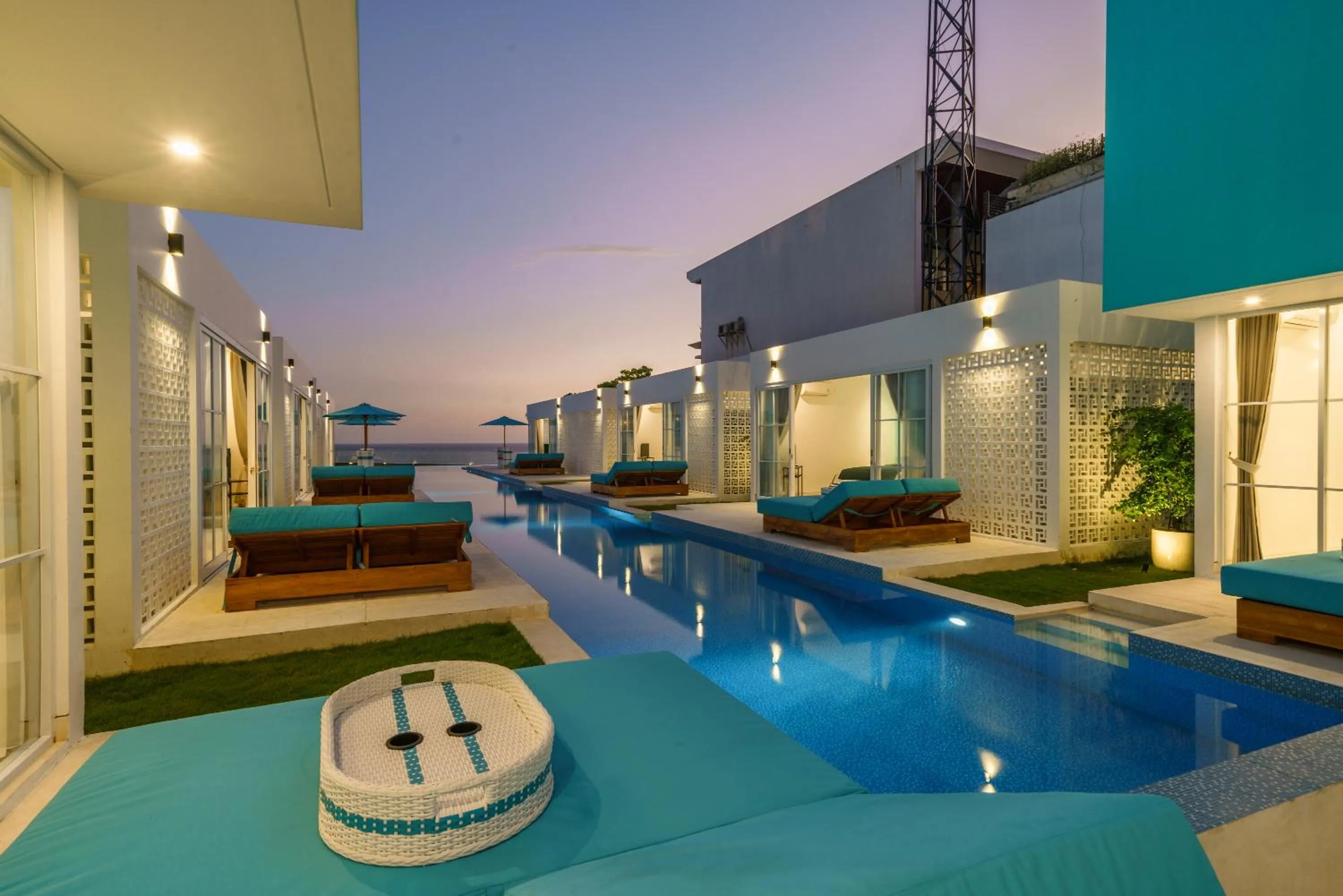 Pool view in Abian Kapas Beach House