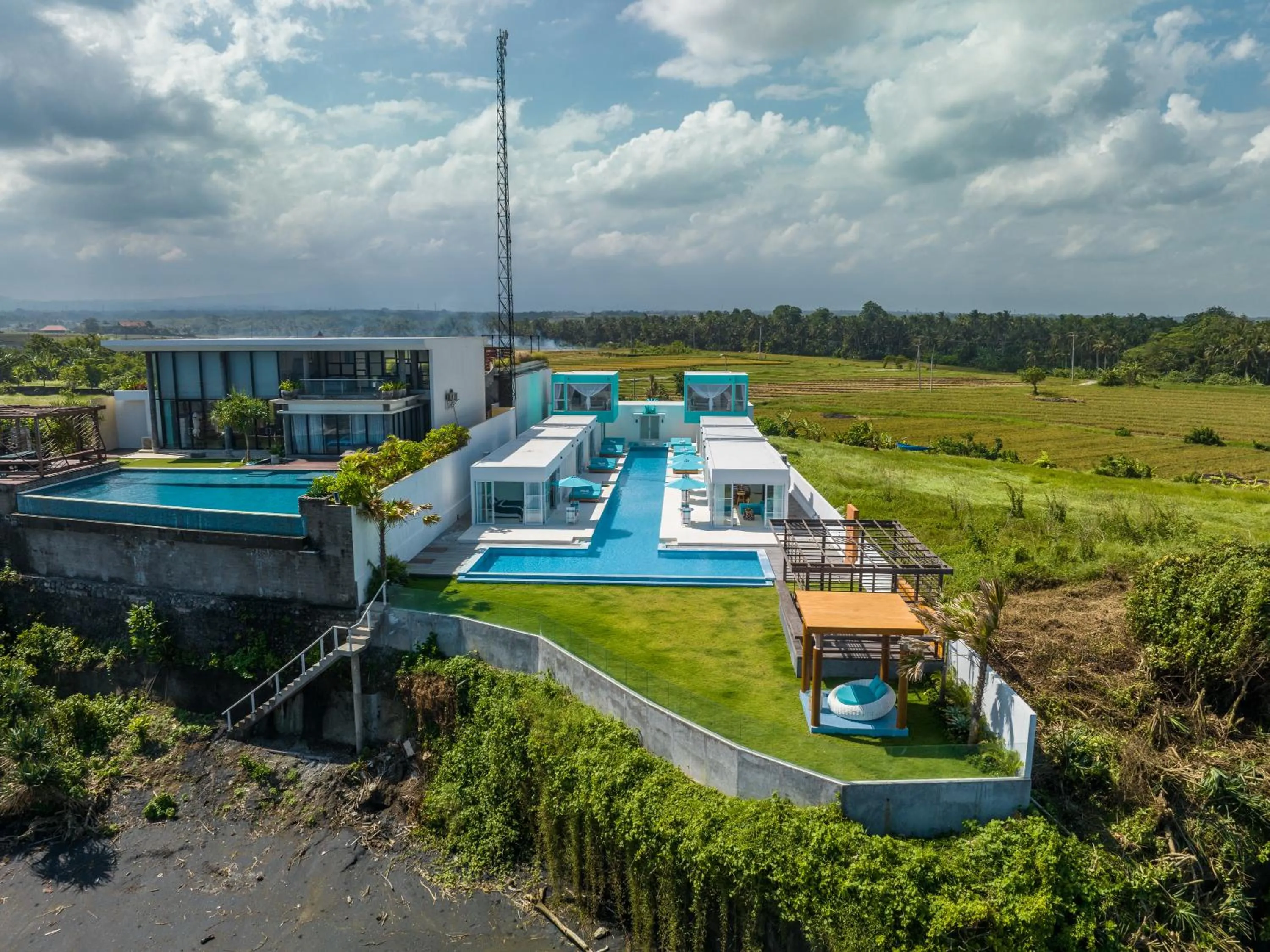 Pool view in Abian Kapas Beach House