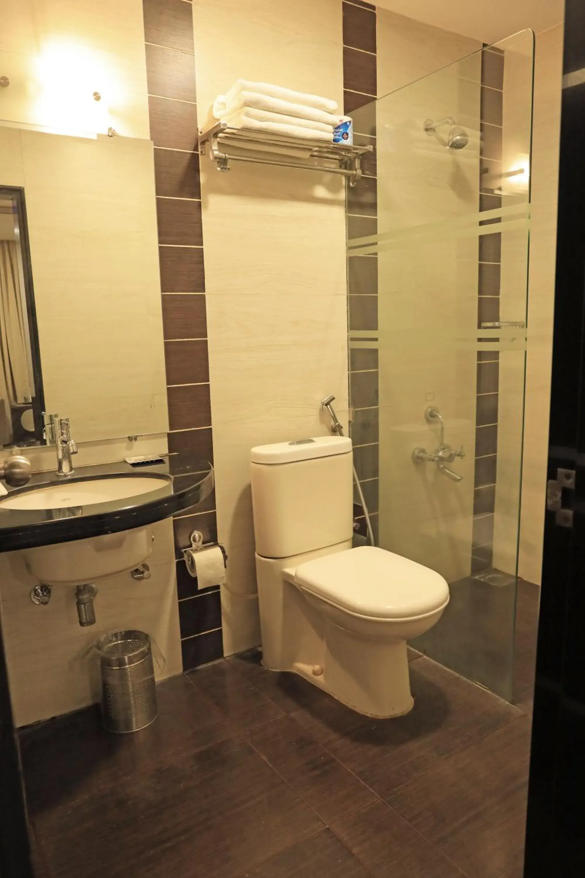 Bathroom in Click Hotel Yuvraj Bathroom in Click Hotel Yuvraj