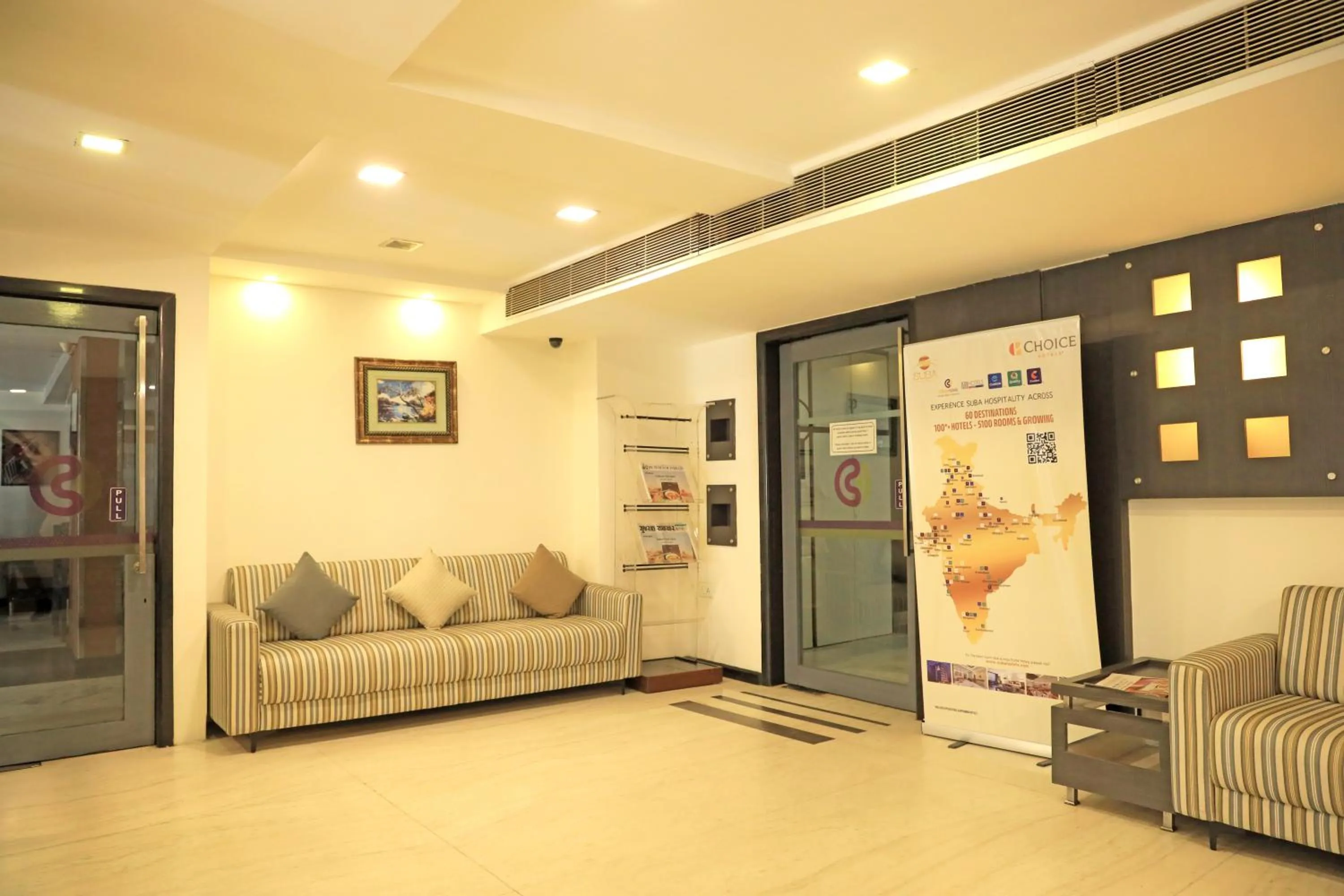 Seating area in Click Hotel Yuvraj