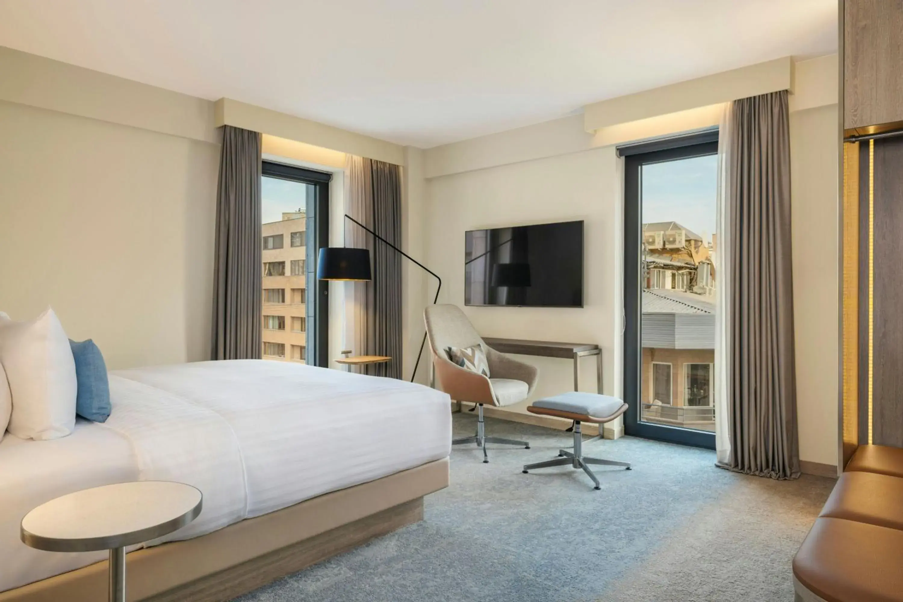 Corner Superior King Room with City View in Courtyard by Marriott Yerevan Corner Superior King Room with City View in Courtyard by Marriott Yerevan