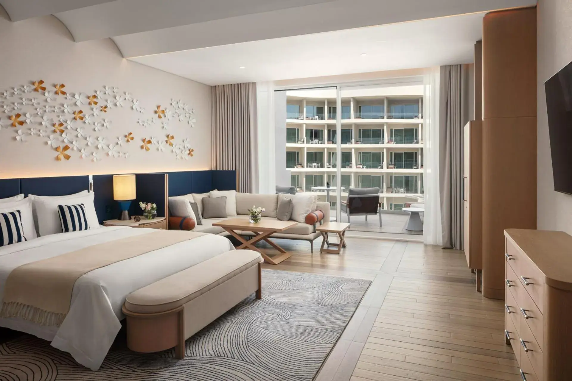 Deluxe King Room with Pool View in The St. Regis Al Mouj Muscat Resort Deluxe King Room with Pool View in The St. Regis Al Mouj Muscat Resort