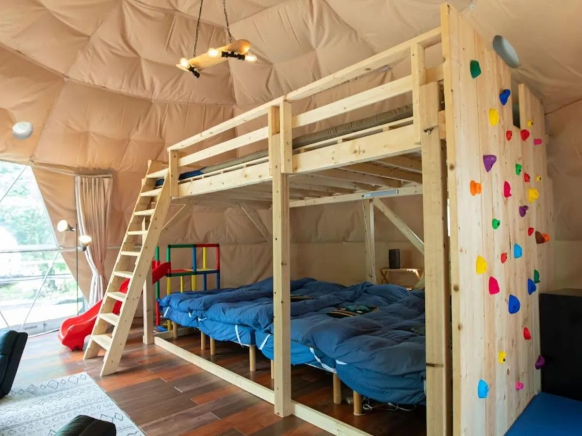 Bed in Nagano GLAMPINGBASE enCamp