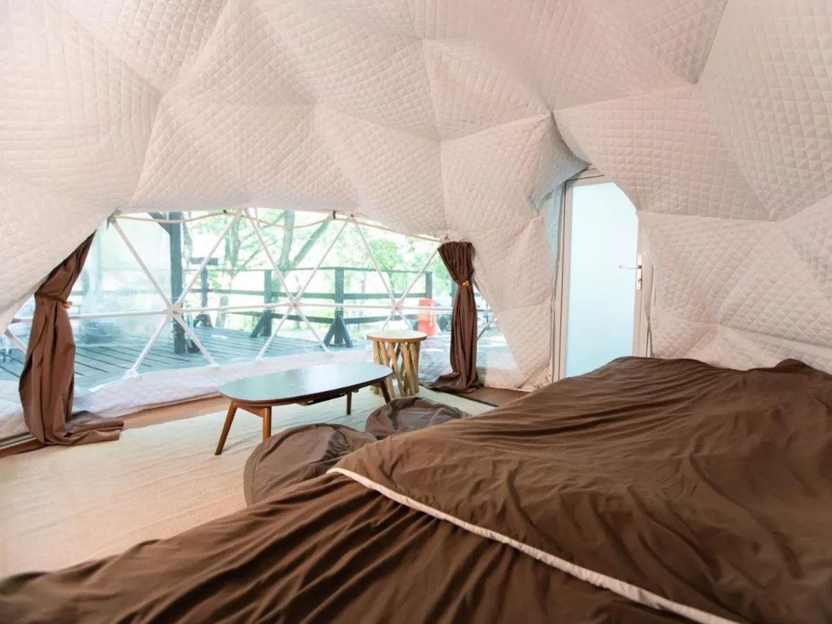 Bed in Nagano GLAMPINGBASE enCamp