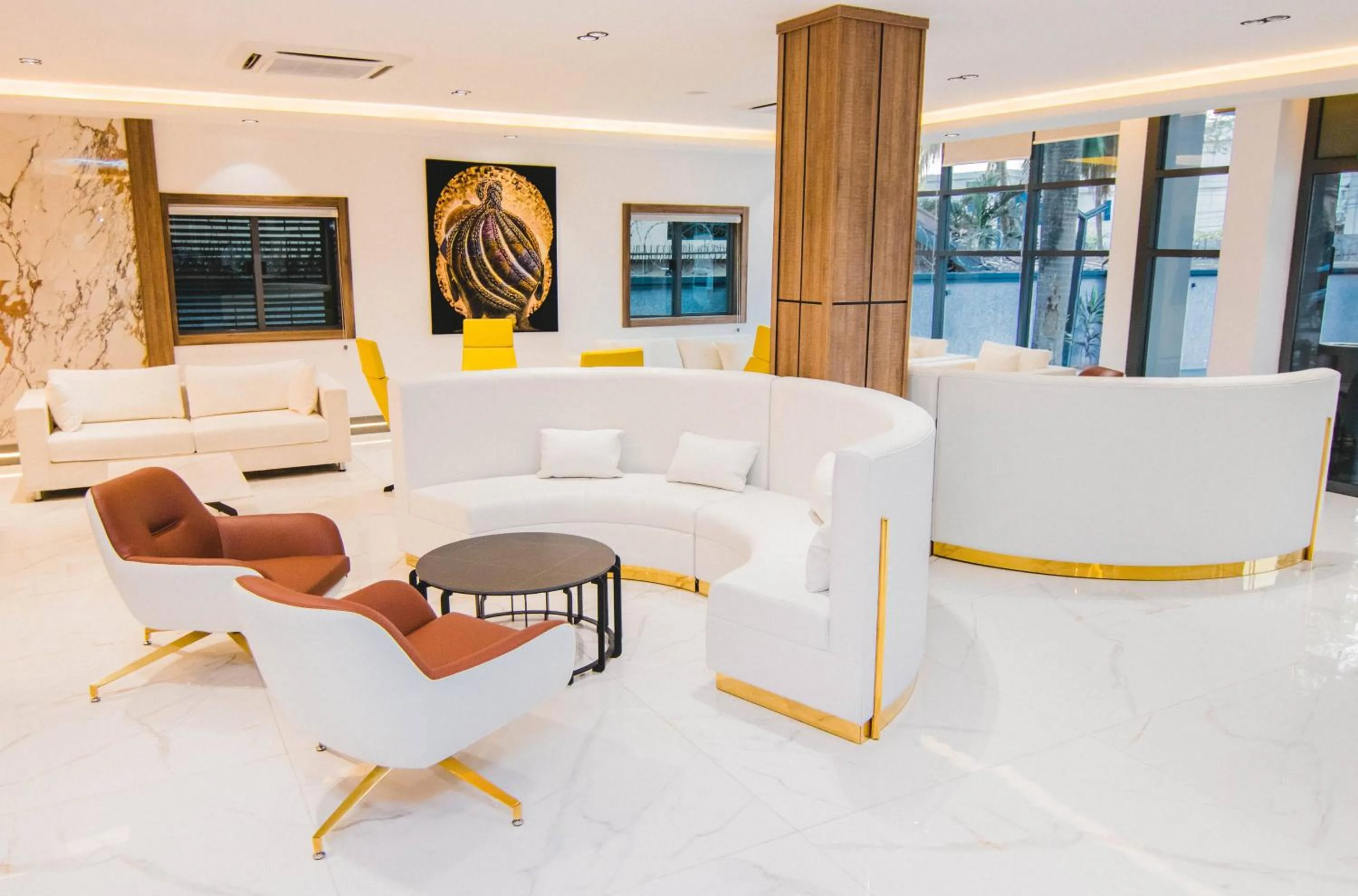 Seating area in The Safron Hotel
