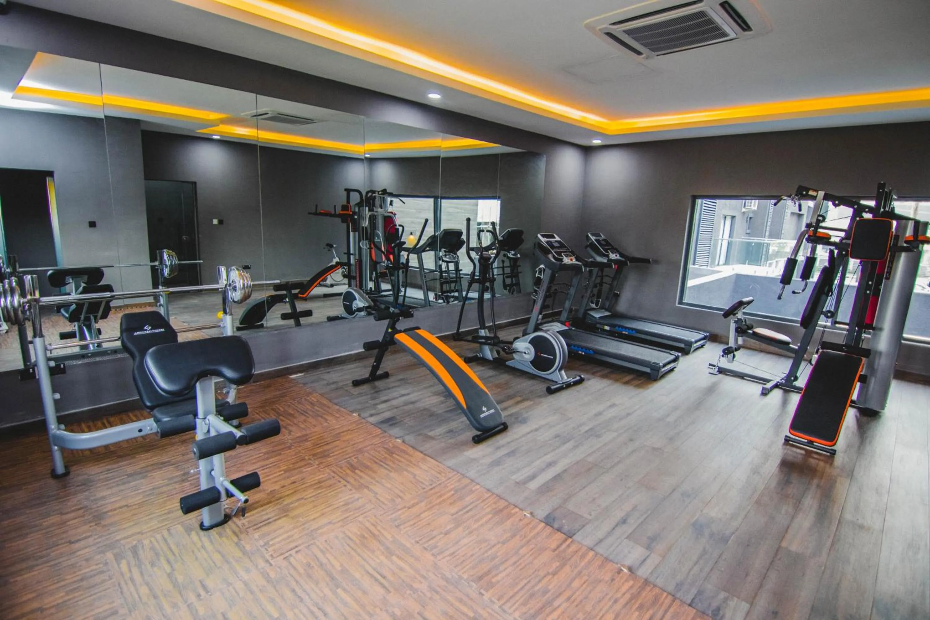 Fitness centre/facilities in The Safron Hotel