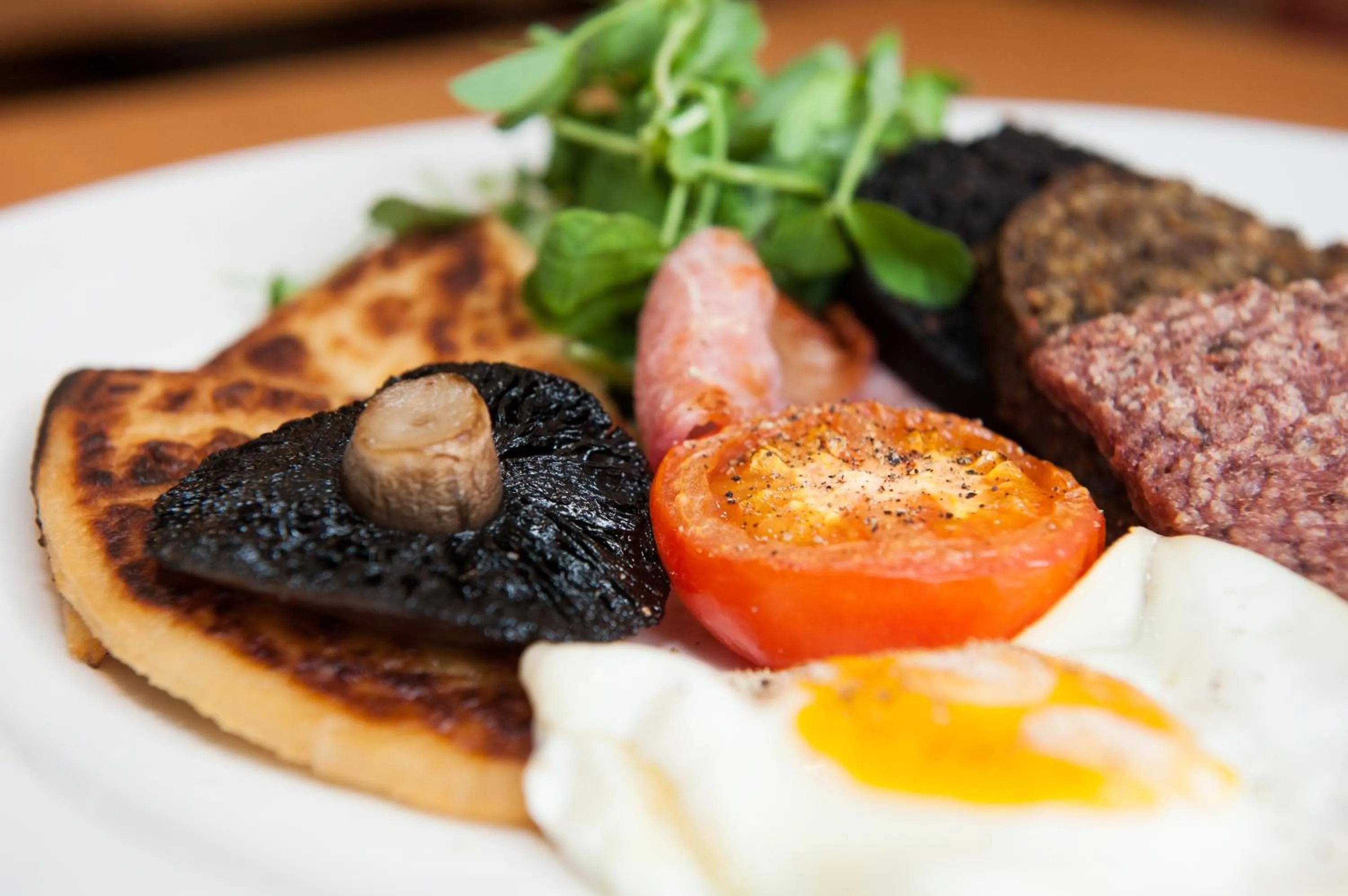 Food close-up in The Pipers' Tryst Hotel