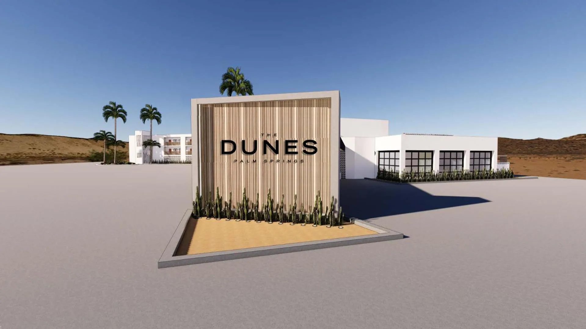 Property building in The Dunes Hotel (Palm Springs)