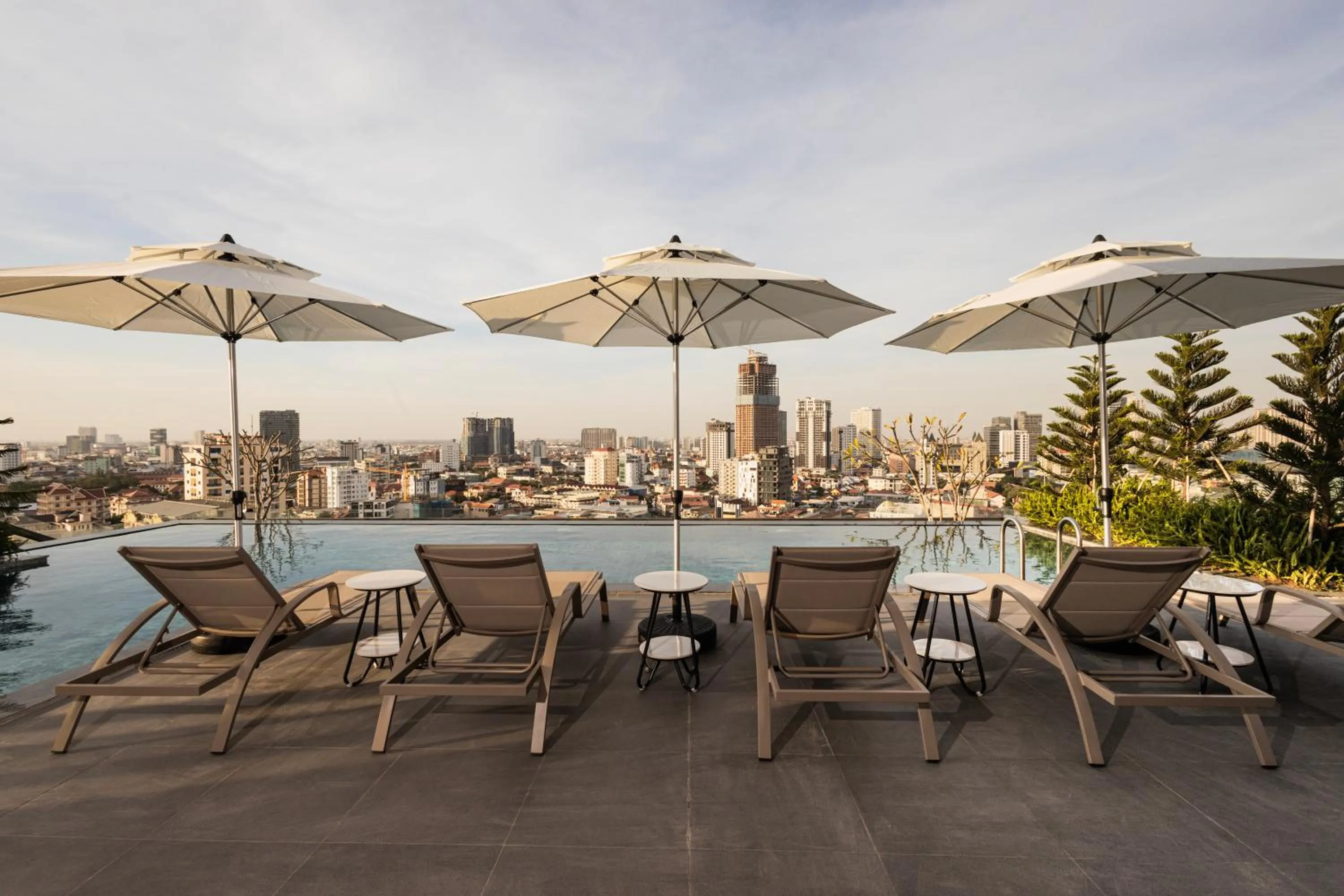 Pool view in La Cozii TK