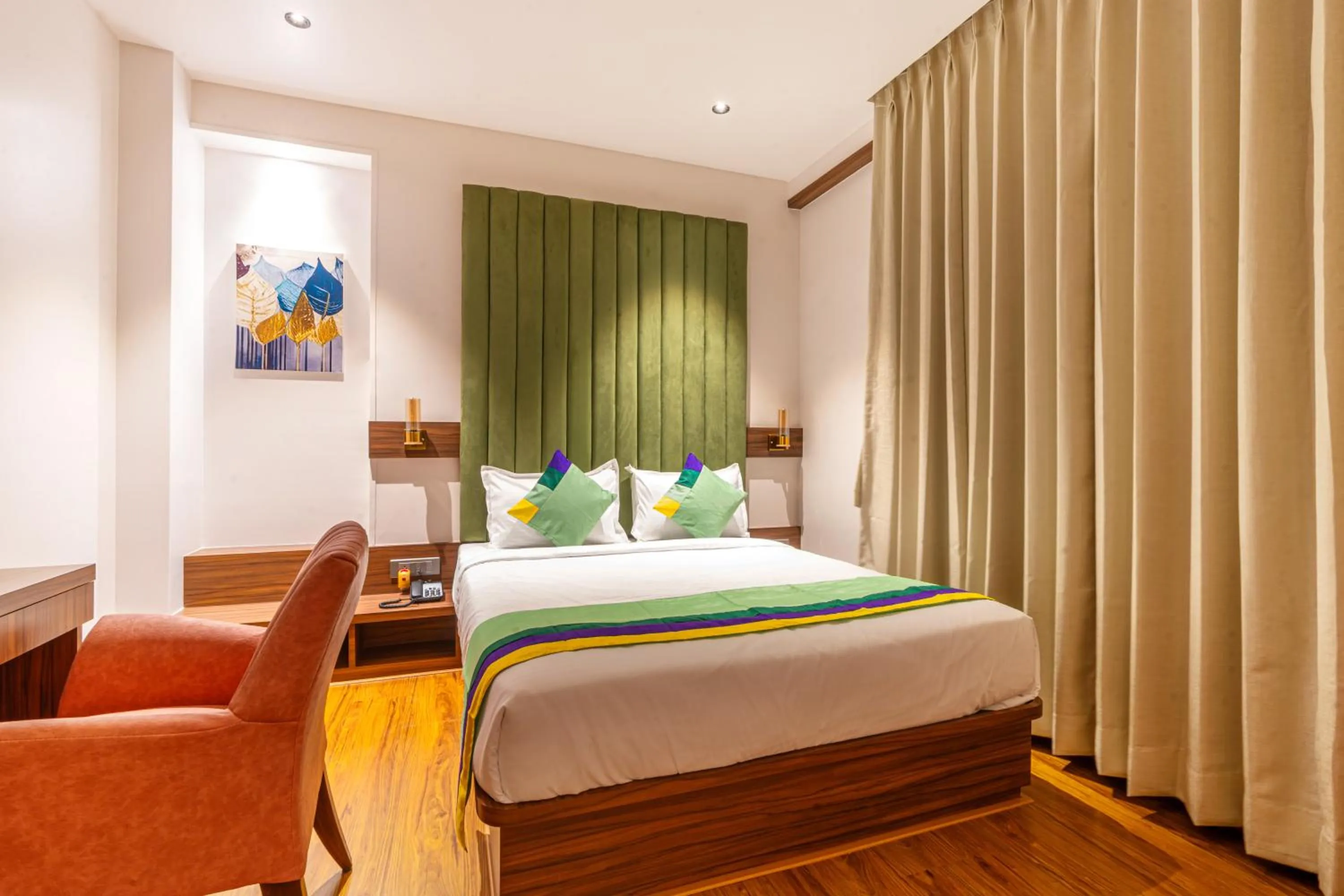 Bedroom, Bed in Treebo Premium Heritage Grand -Majiwada Thane