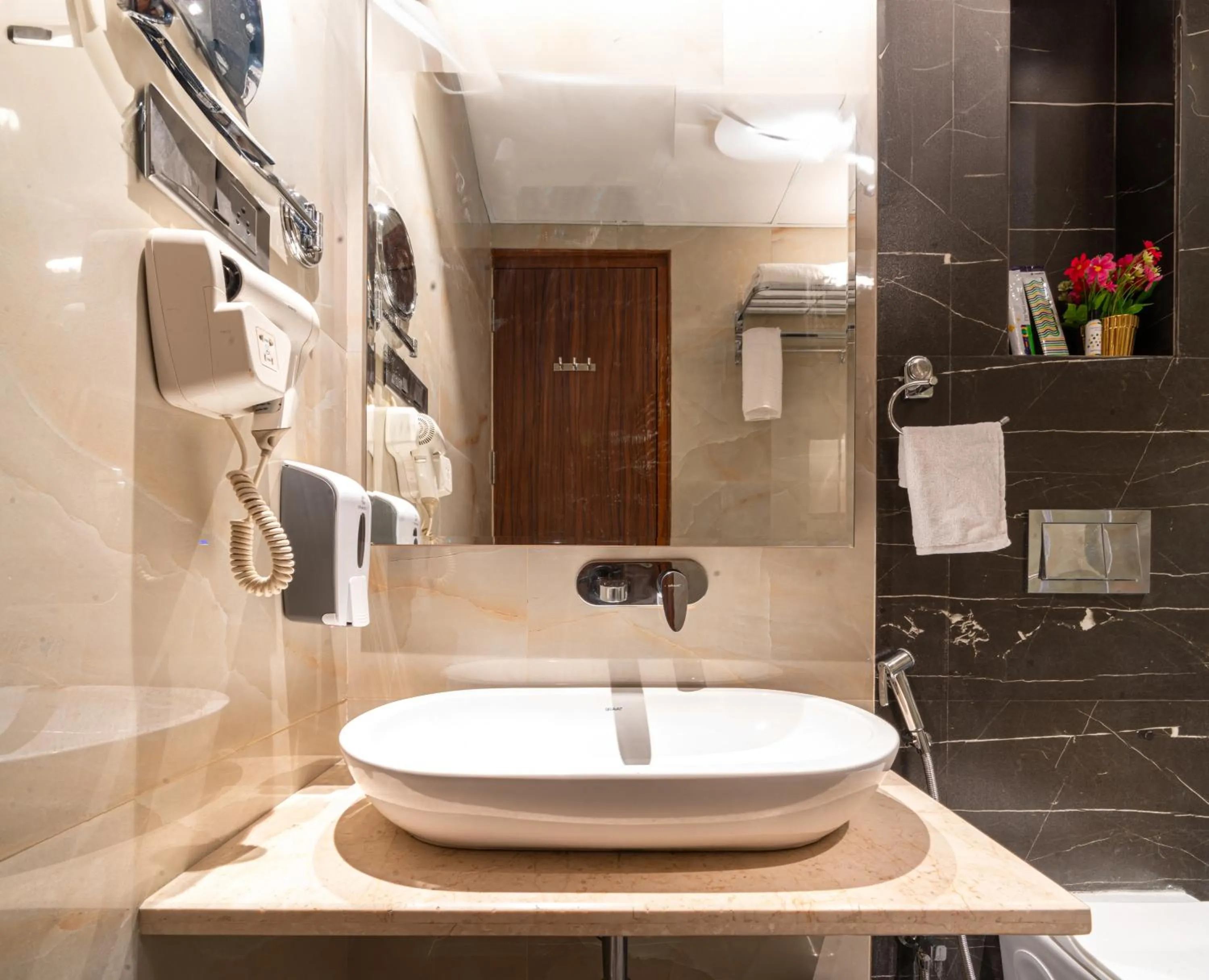 Bathroom in Treebo Premium Heritage Grand -Majiwada Thane