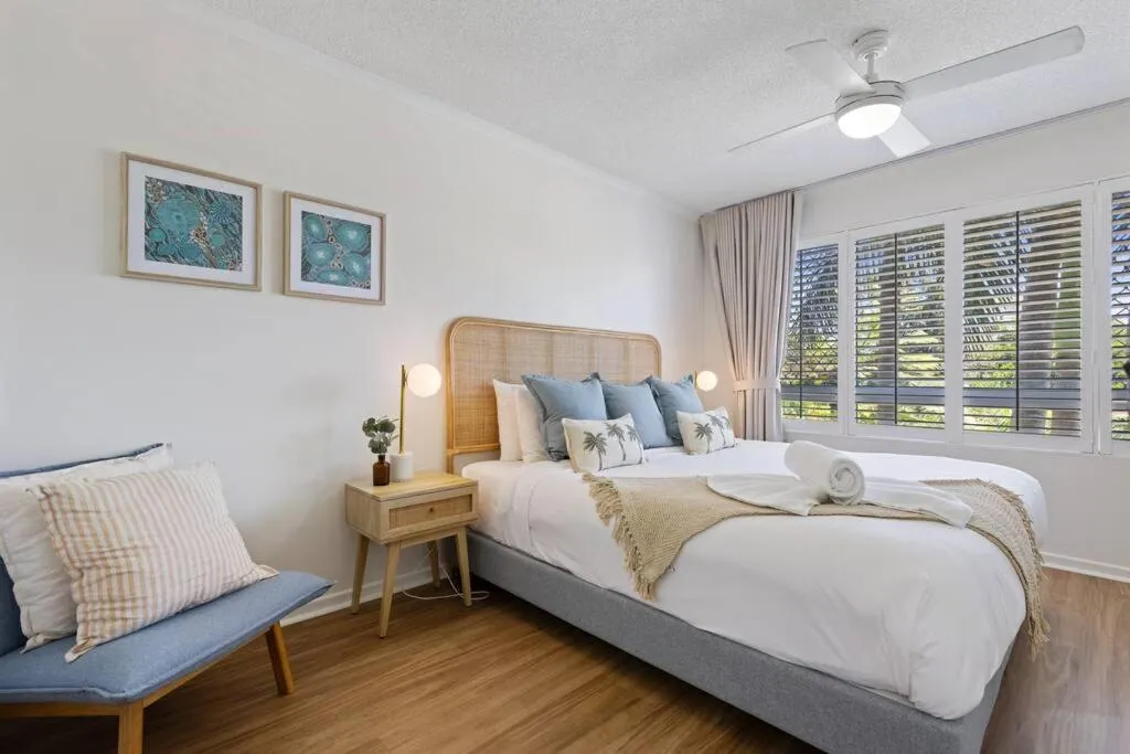 Bed in Luxury on the Beach Surfside Resort -Sunshine Coast