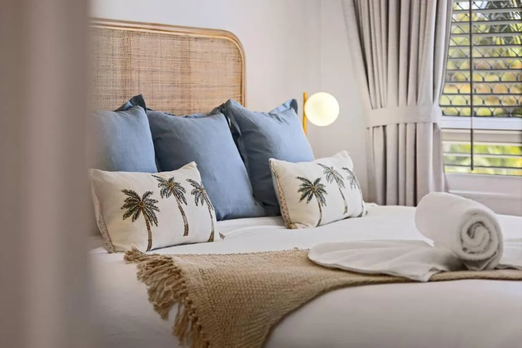 Bed in Luxury on the Beach Surfside Resort -Sunshine Coast