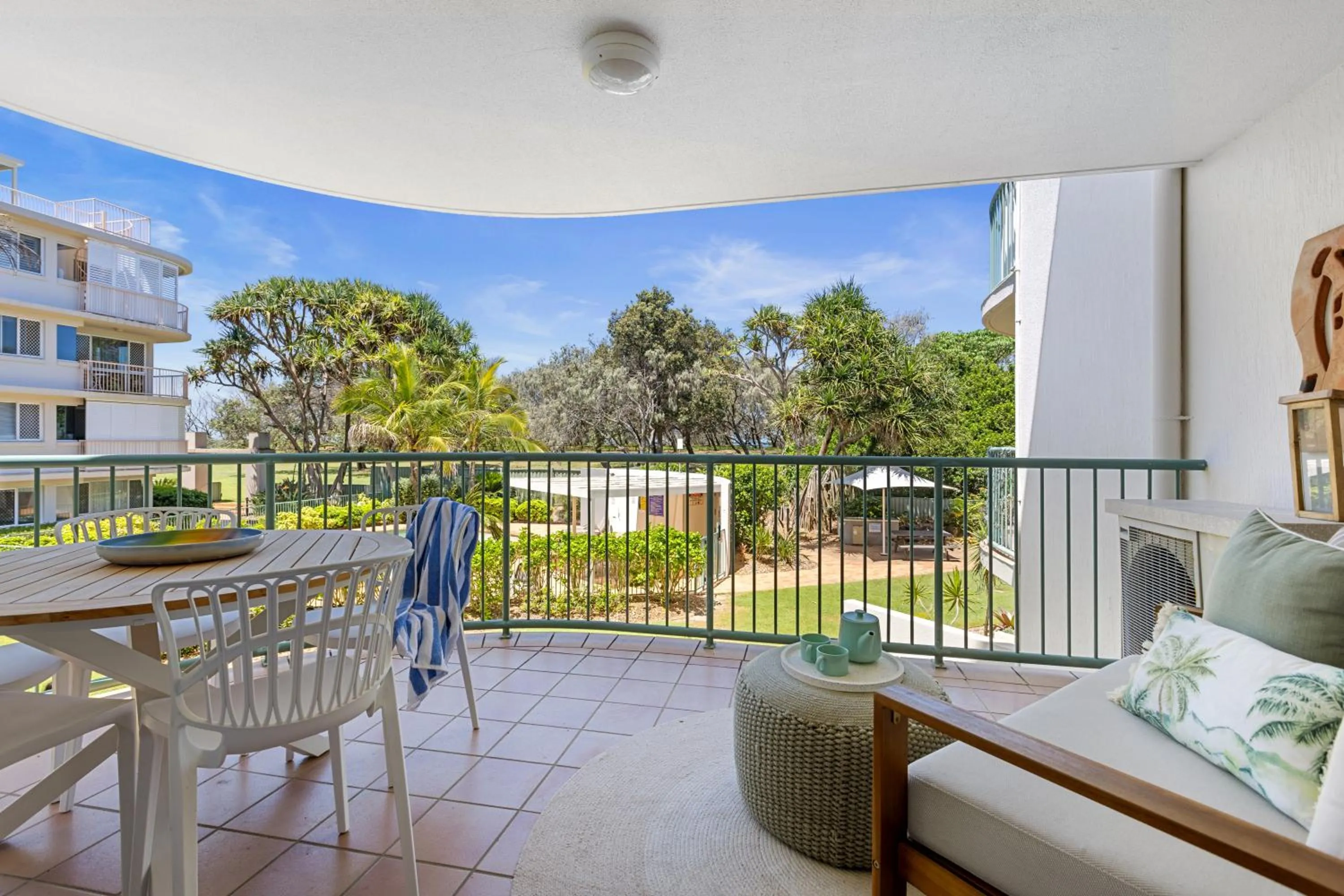 Balcony/Terrace in Luxury on the Beach Surfside Resort -Sunshine Coast