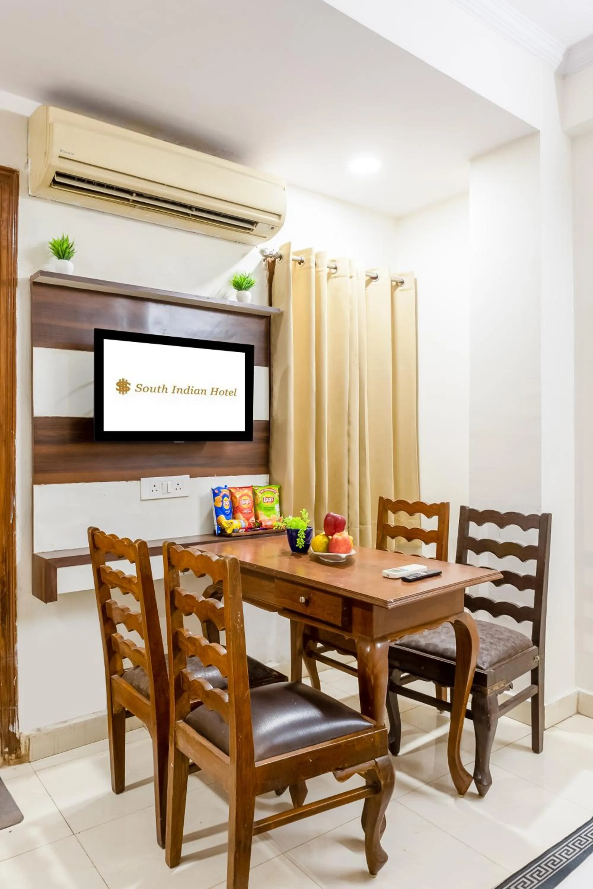 Seating area in Hotel South Indian