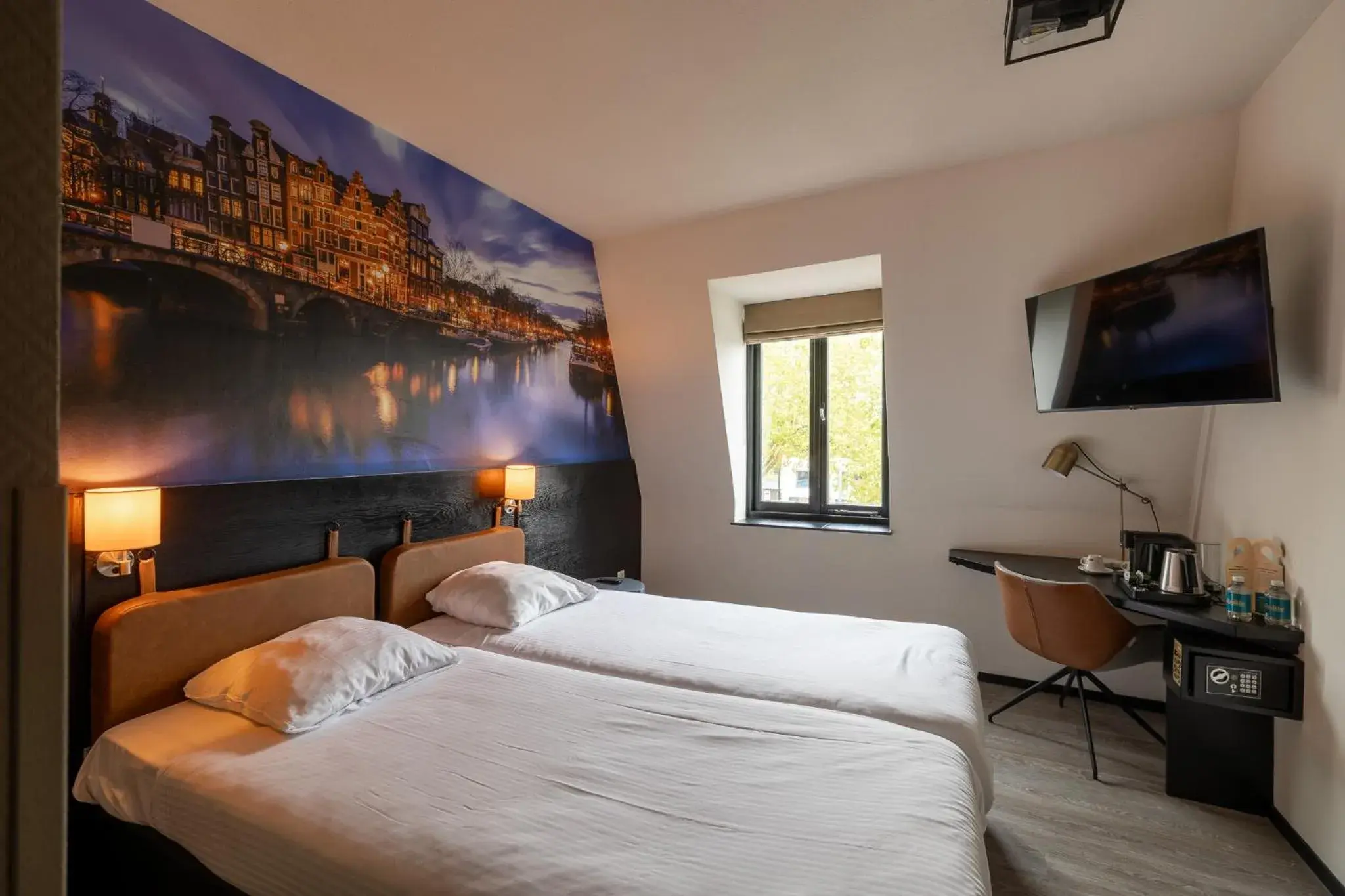 Deluxe Twin Room in Boutique Hotel de Statie Deluxe Twin Room in Boutique Hotel de Statie