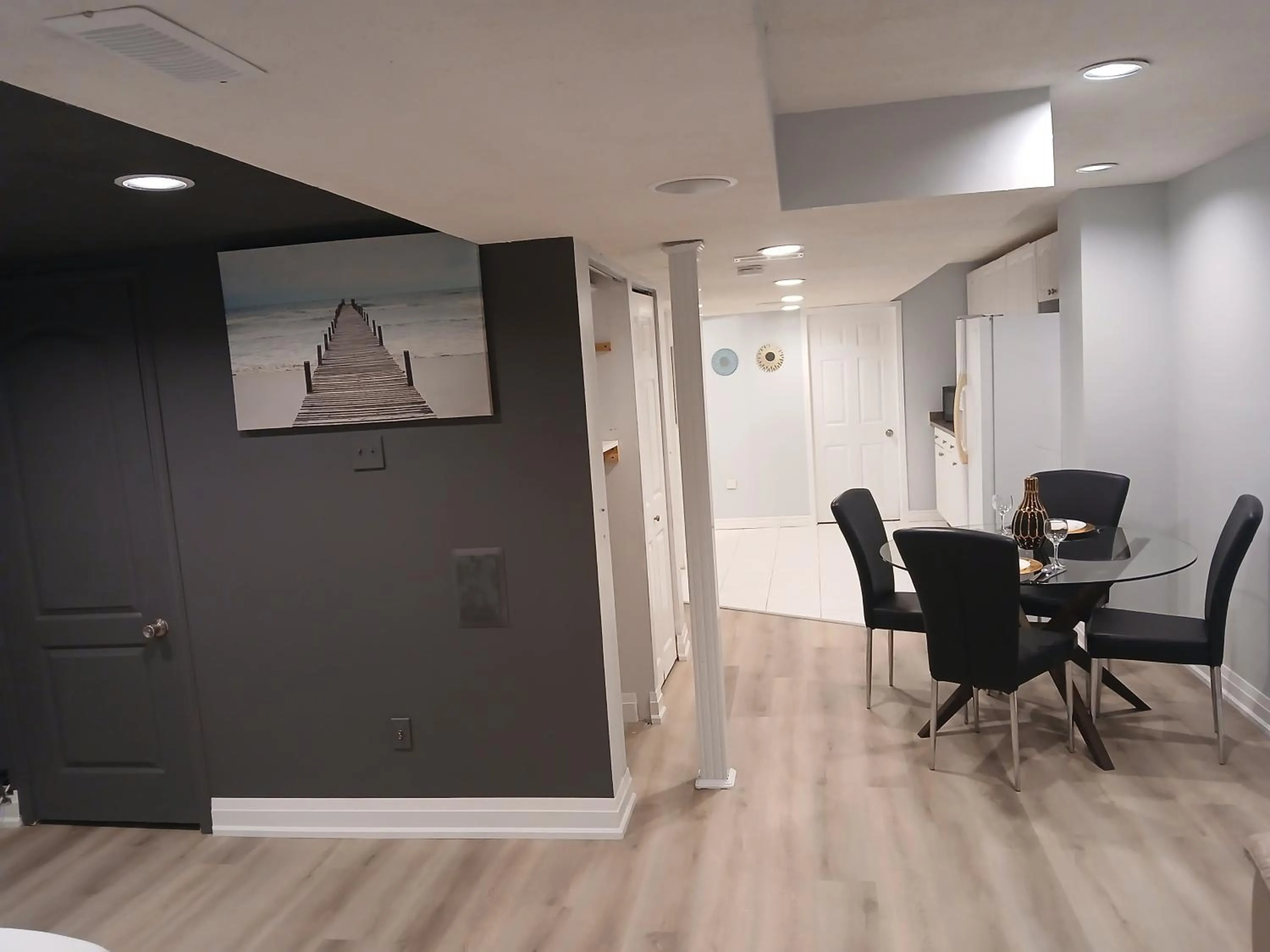 Furnished calm basement studio apartment