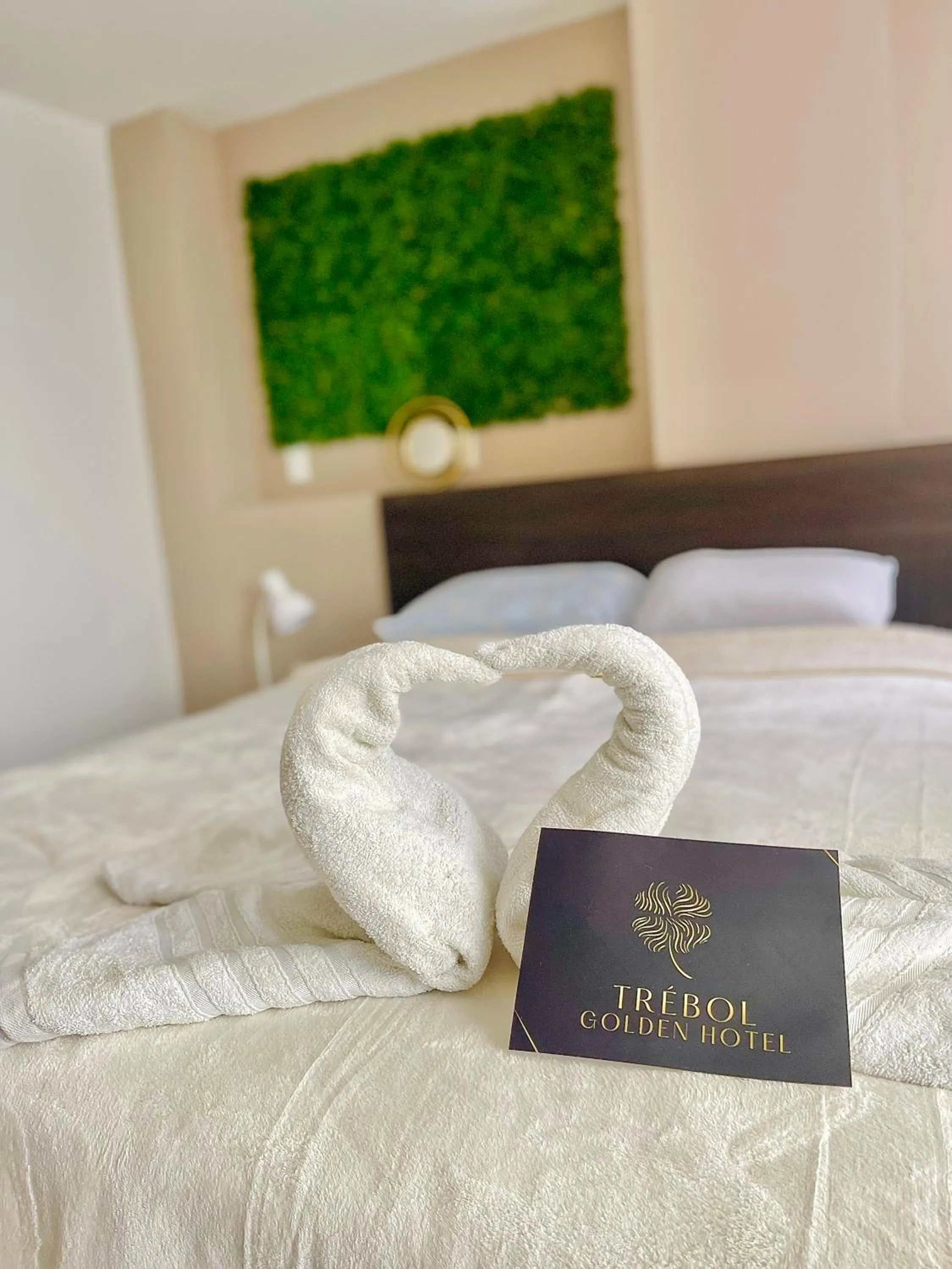 Bed in TRÉBOL GOLDEN HOTEL