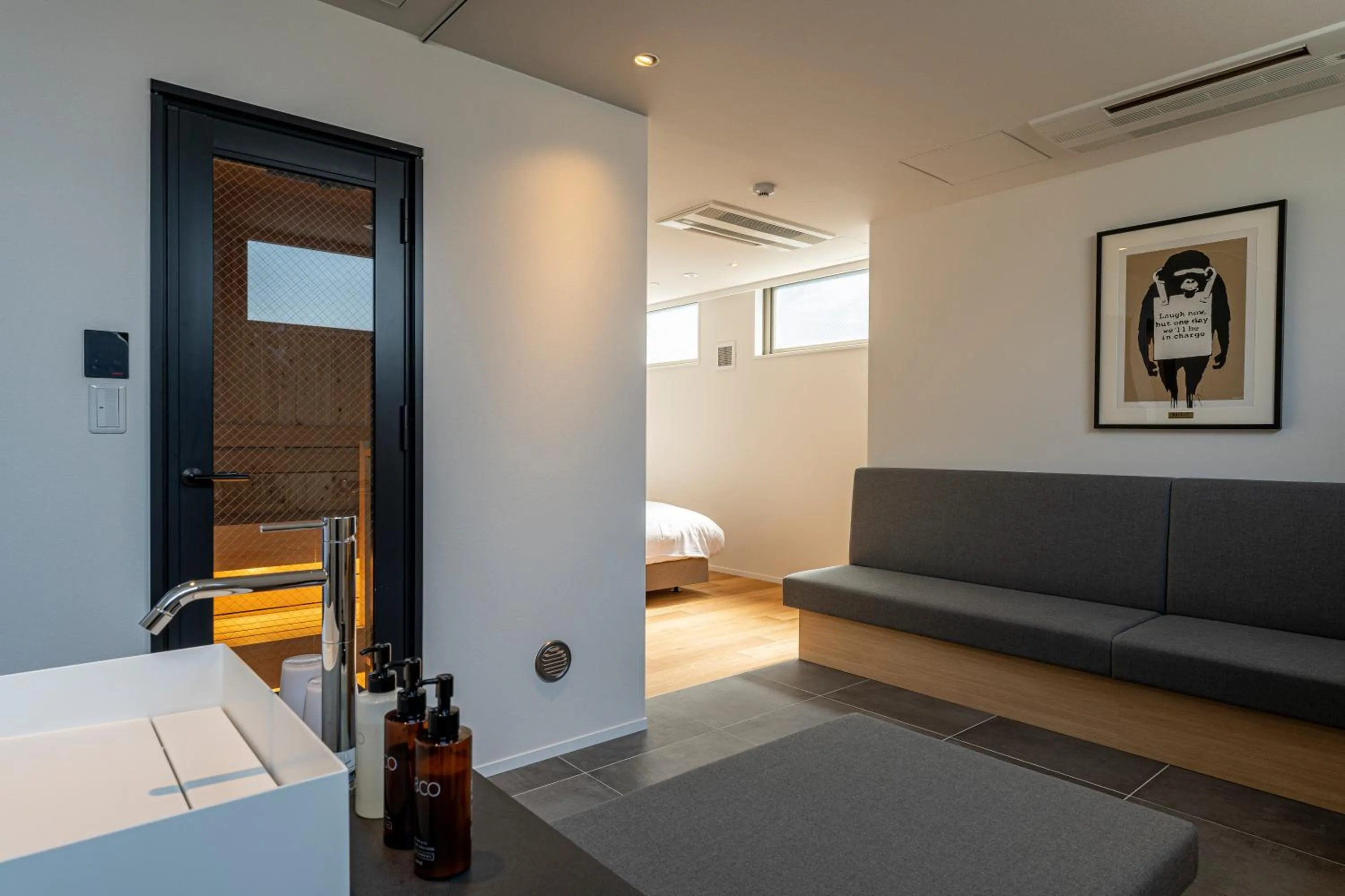 Photo of the whole room, Bed in 9HOTEL Tenjin