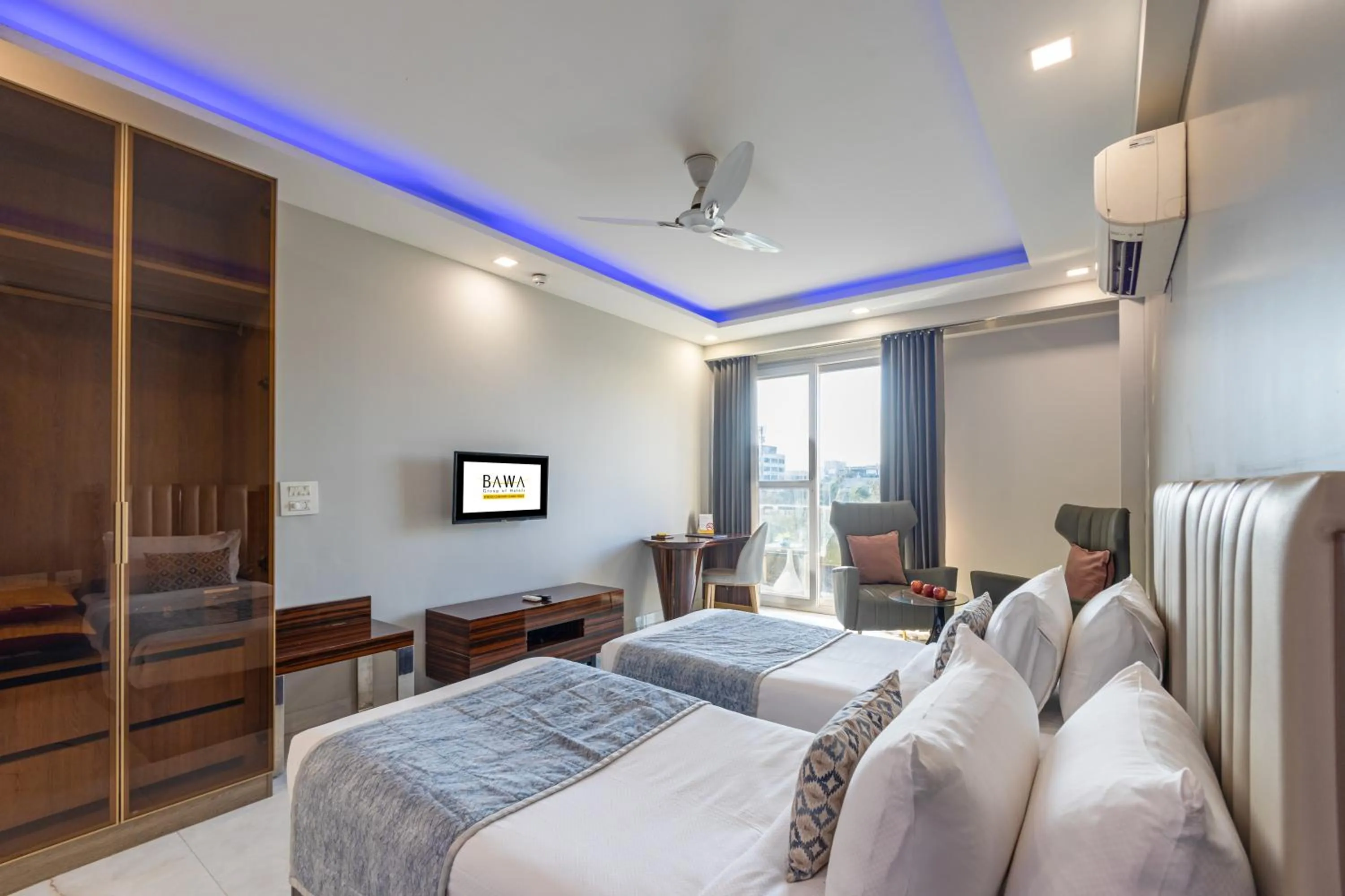Bedroom, Bed in Hotel Bawa Gurgaon Medanta