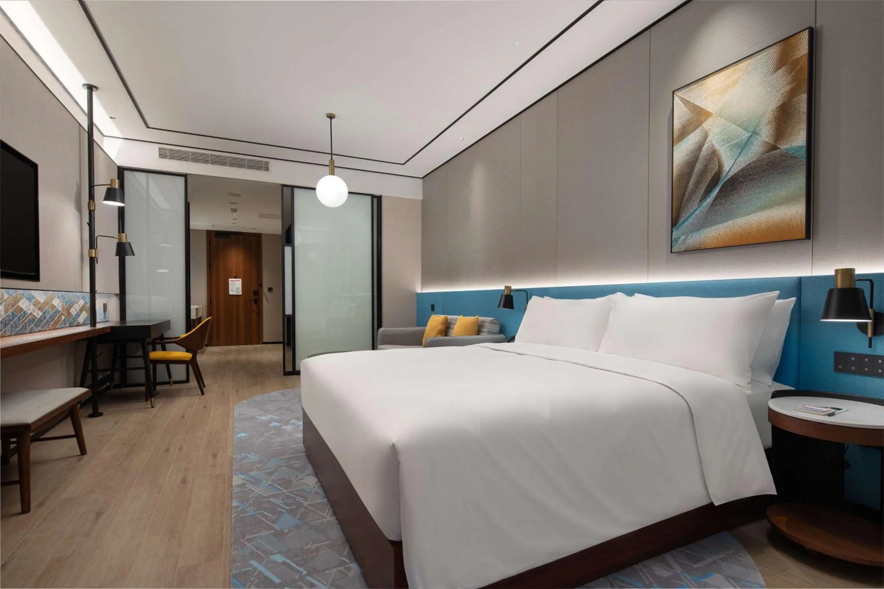 Living room, Bed in Hilton Garden Inn Beijing Daxing Jinyuan Road