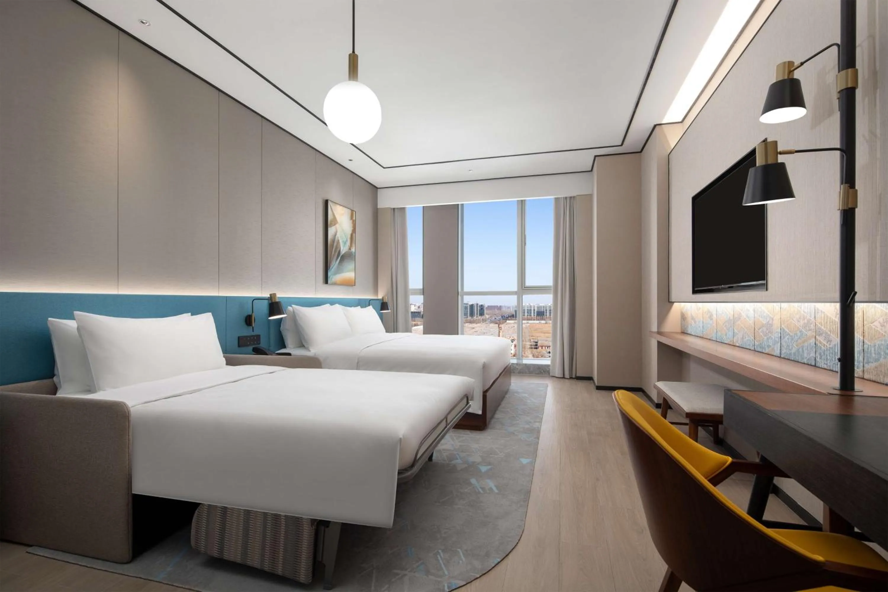 Bed in Hilton Garden Inn Beijing Daxing Jinyuan Road