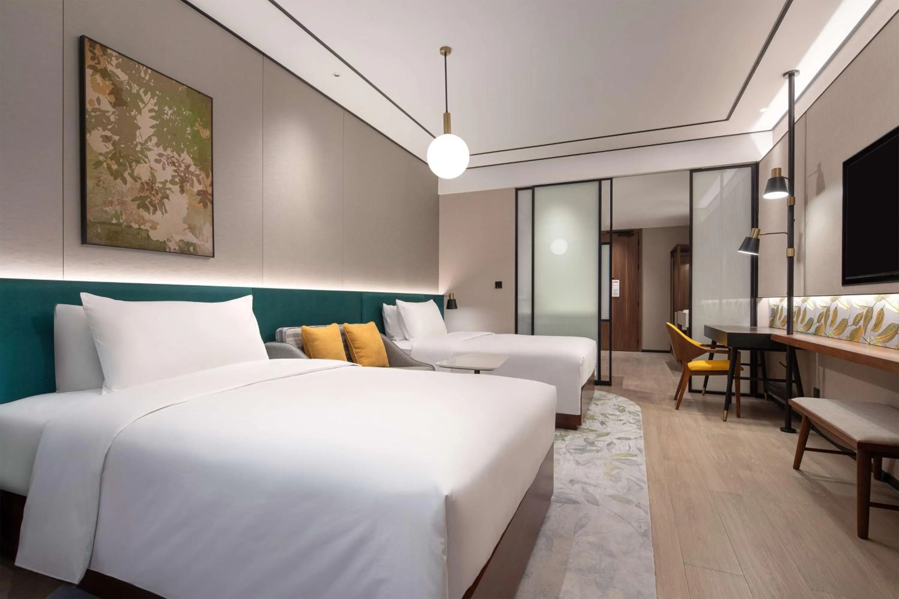 Bed in Hilton Garden Inn Beijing Daxing Jinyuan Road