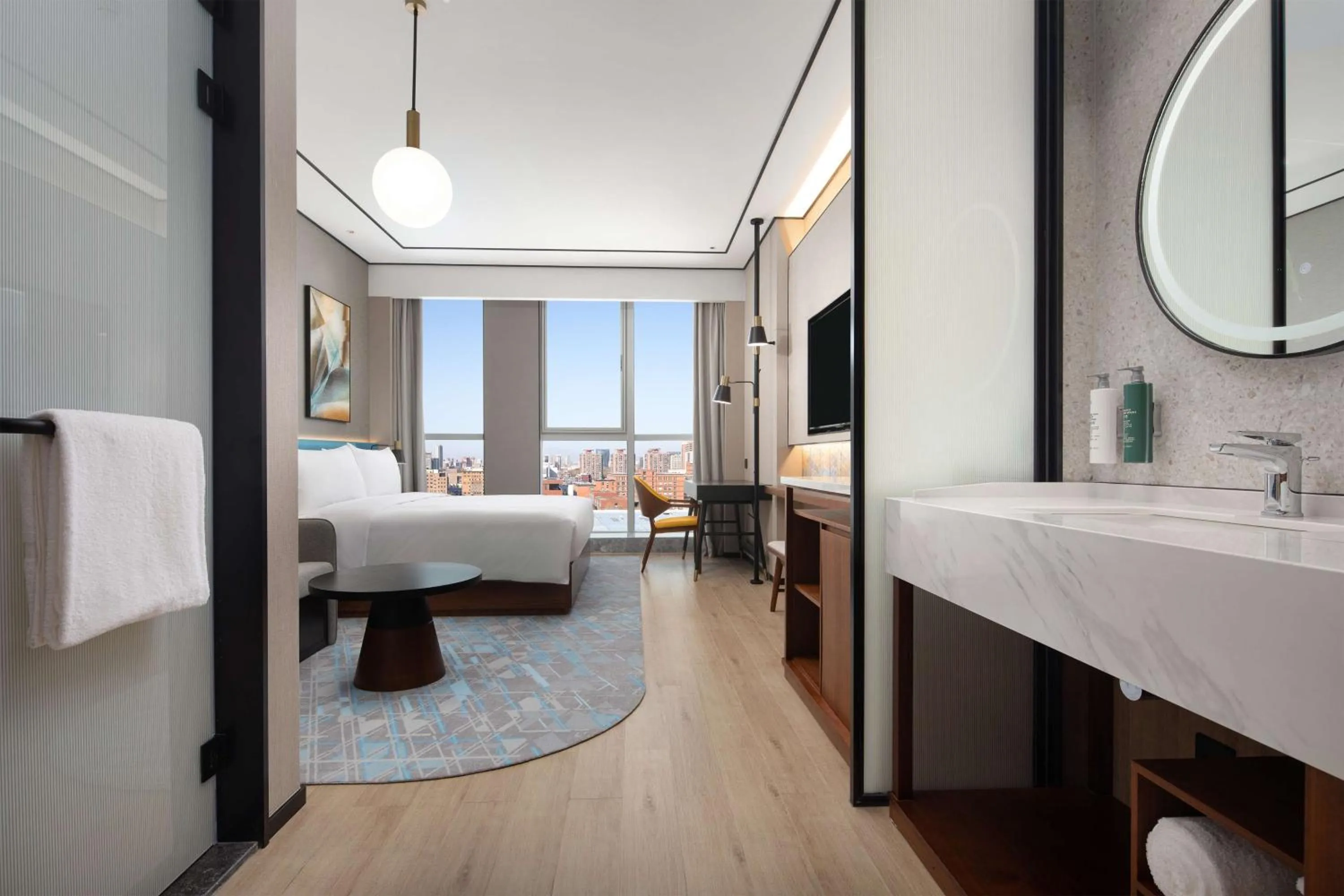 Bed in Hilton Garden Inn Beijing Daxing Jinyuan Road