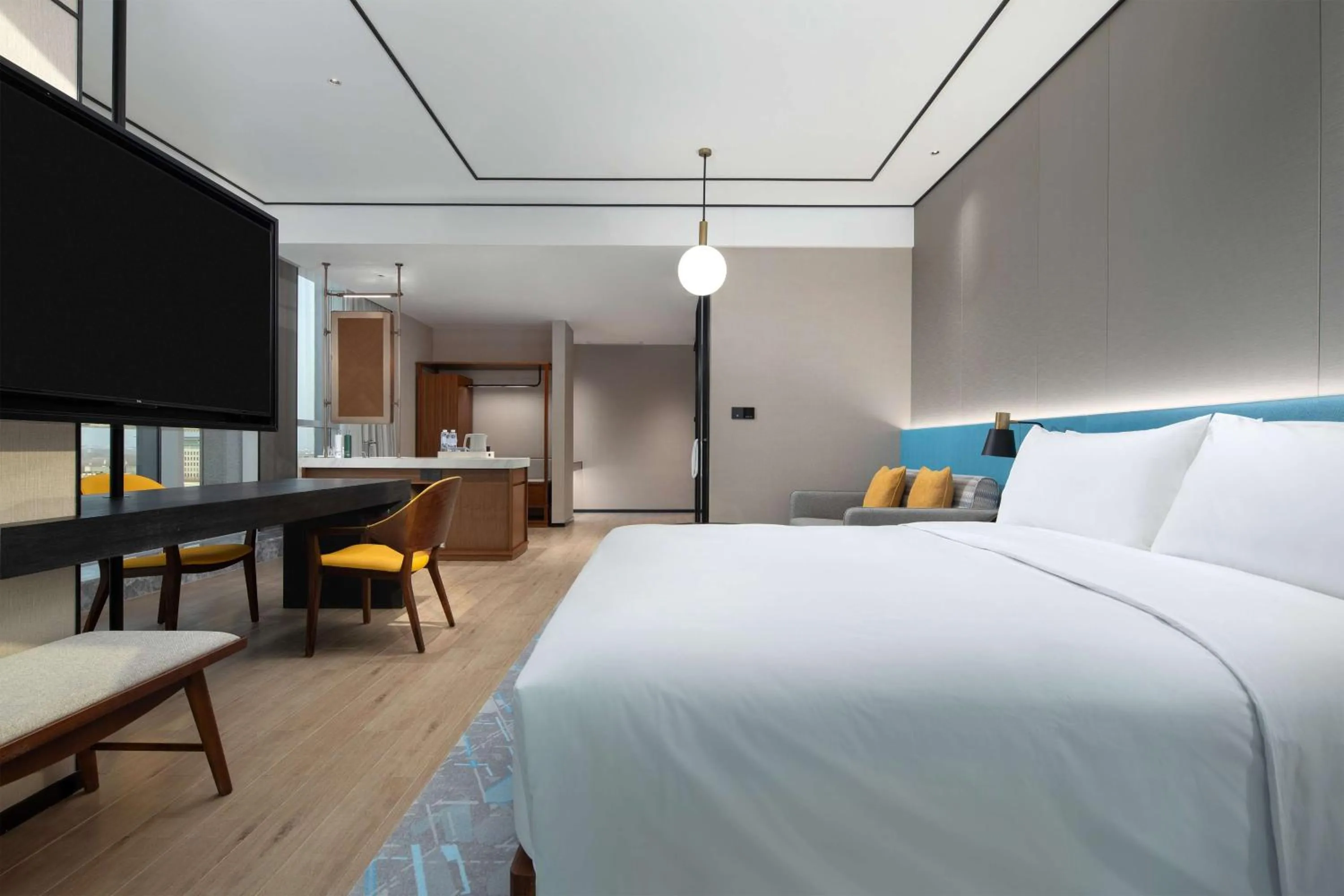 Living room, Bed in Hilton Garden Inn Beijing Daxing Jinyuan Road