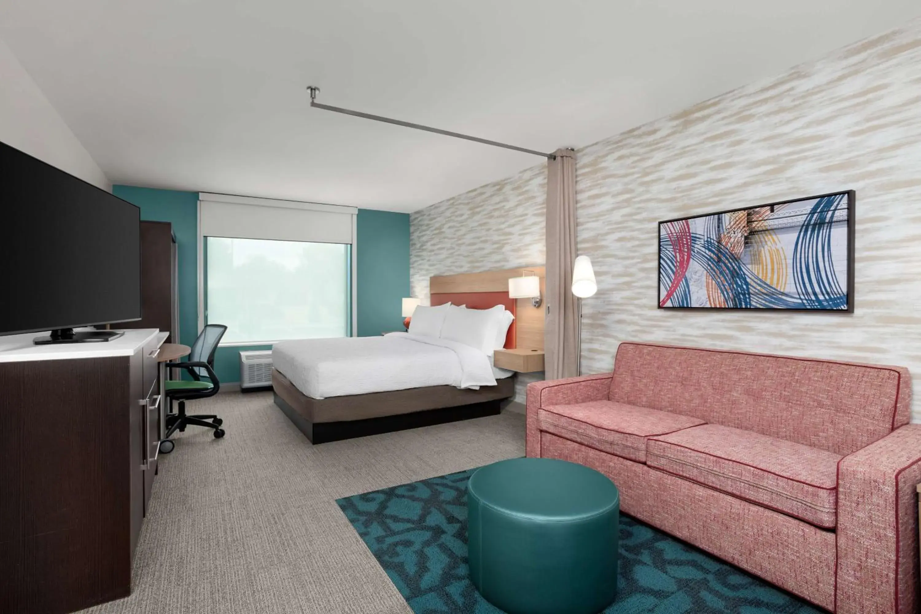 Living room, Bed in Home2 Suites By Hilton Owatonna Living room, Bed in Home2 Suites By Hilton Owatonna