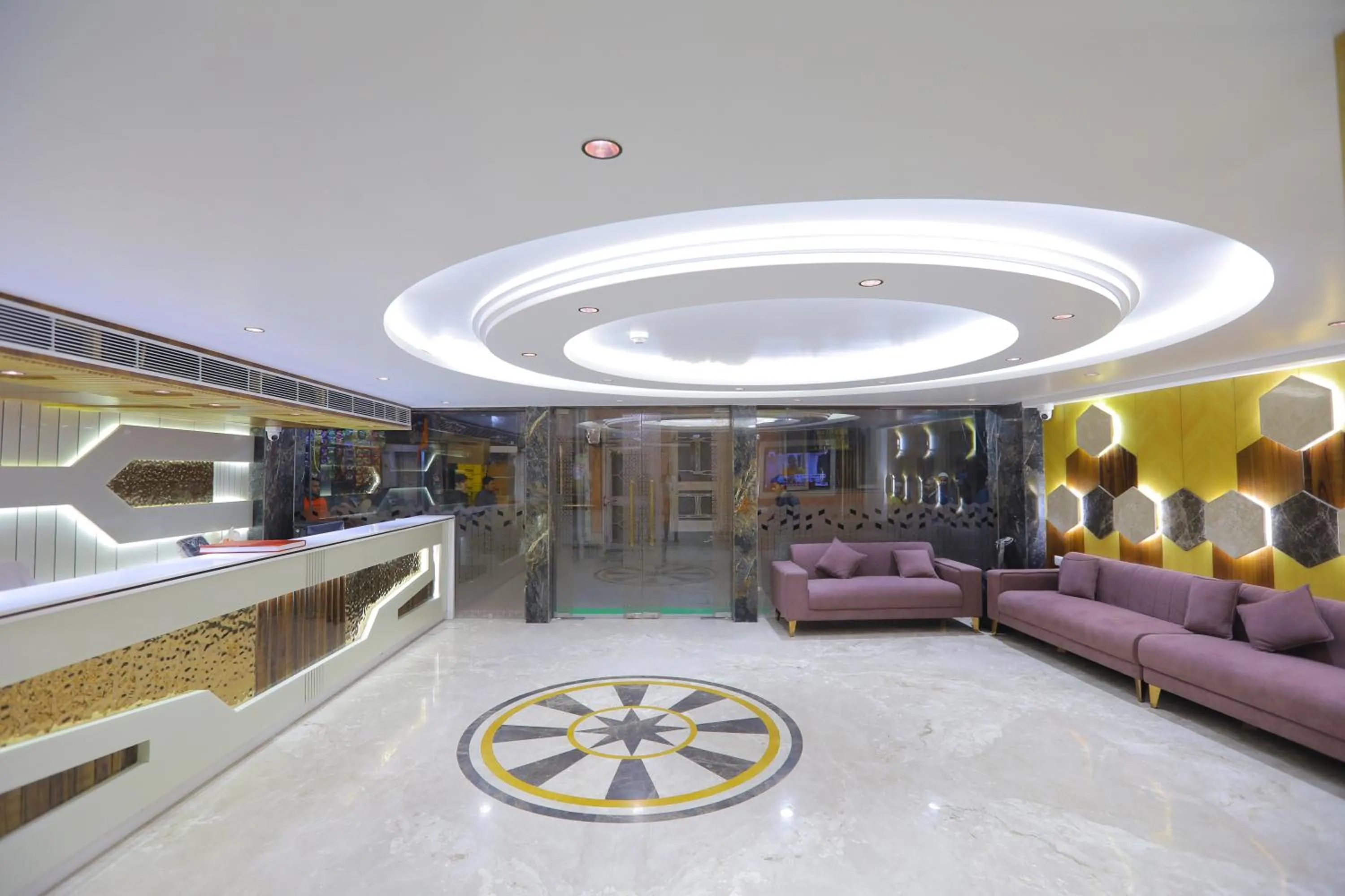 Seating area in Hotel Glitz - Walk in from New Delhi Railway Station