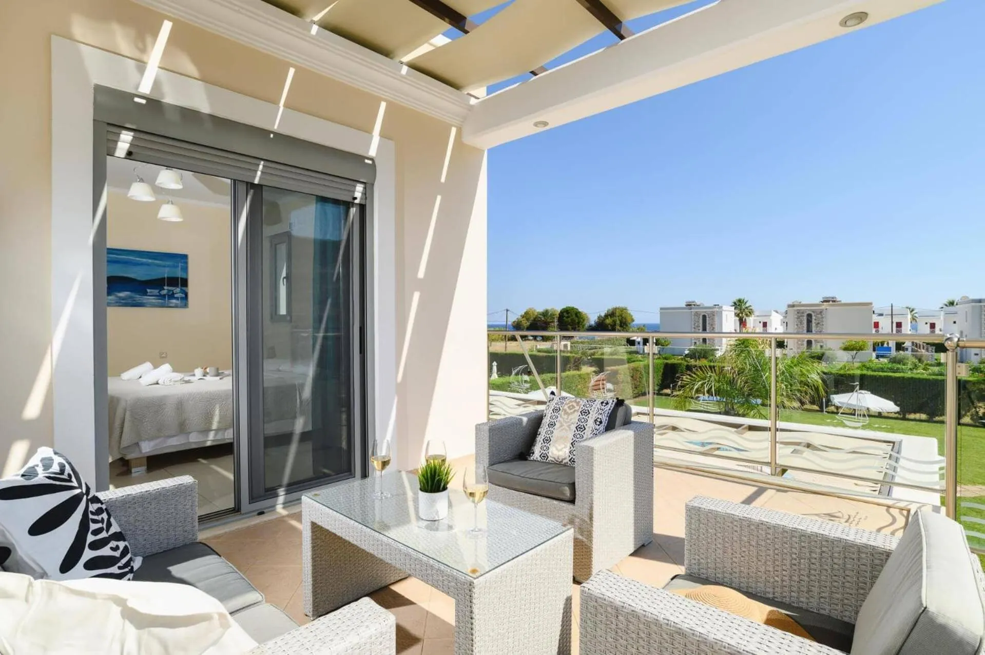 Balcony/Terrace in Kamari Beach