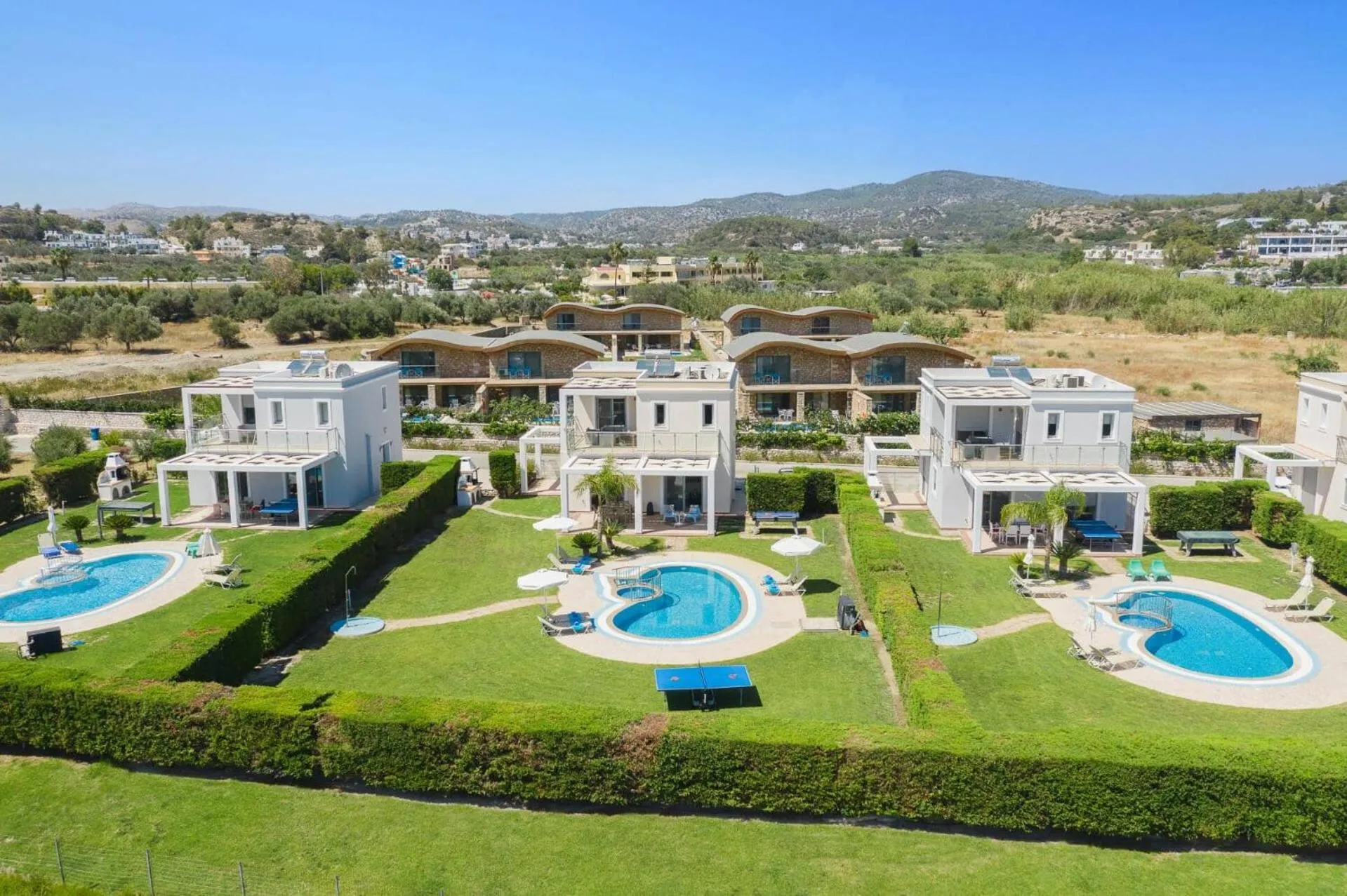 Bird's eye view in Kamari Beach