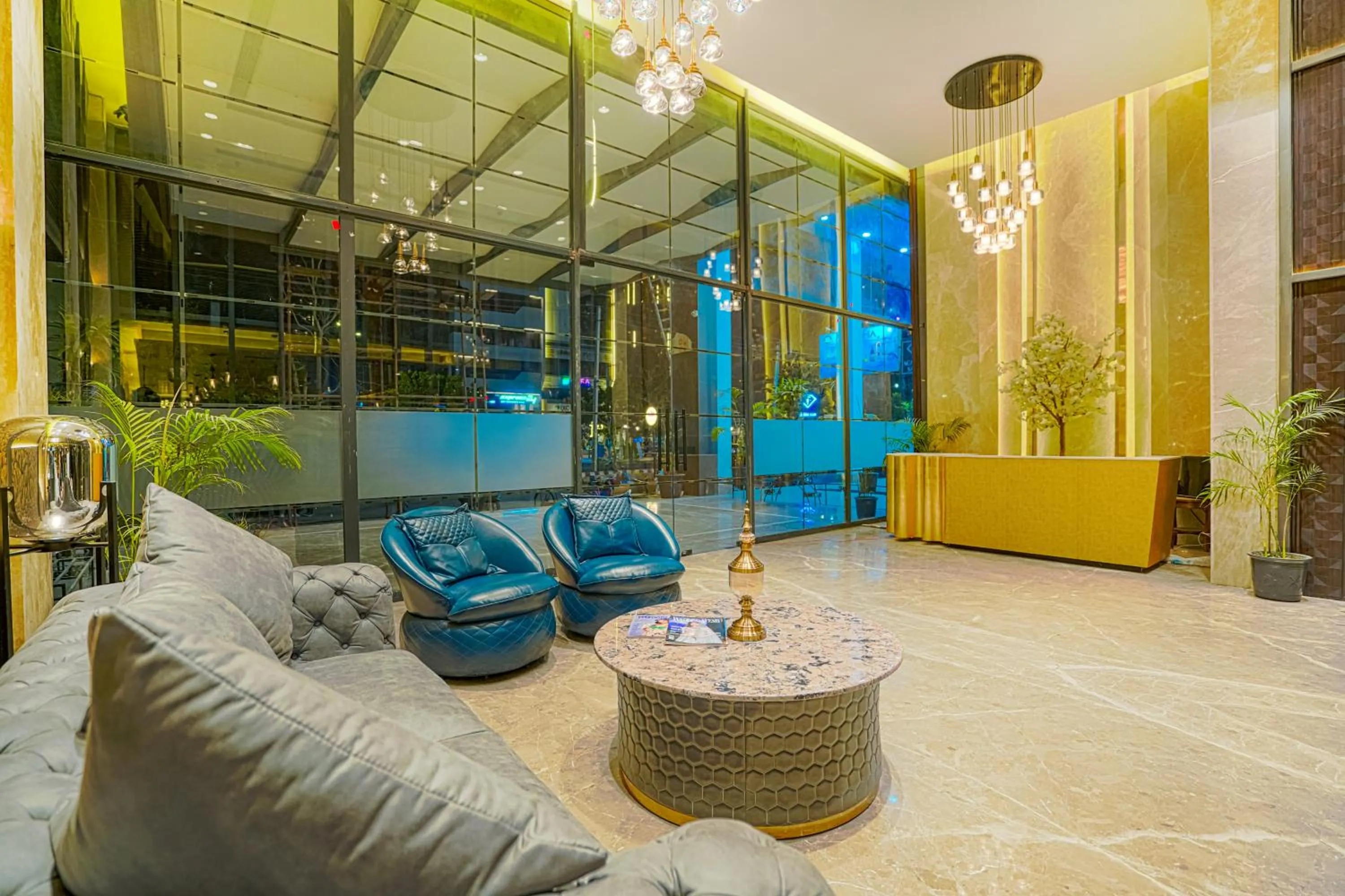 Seating area in Hotel Levelup Signature