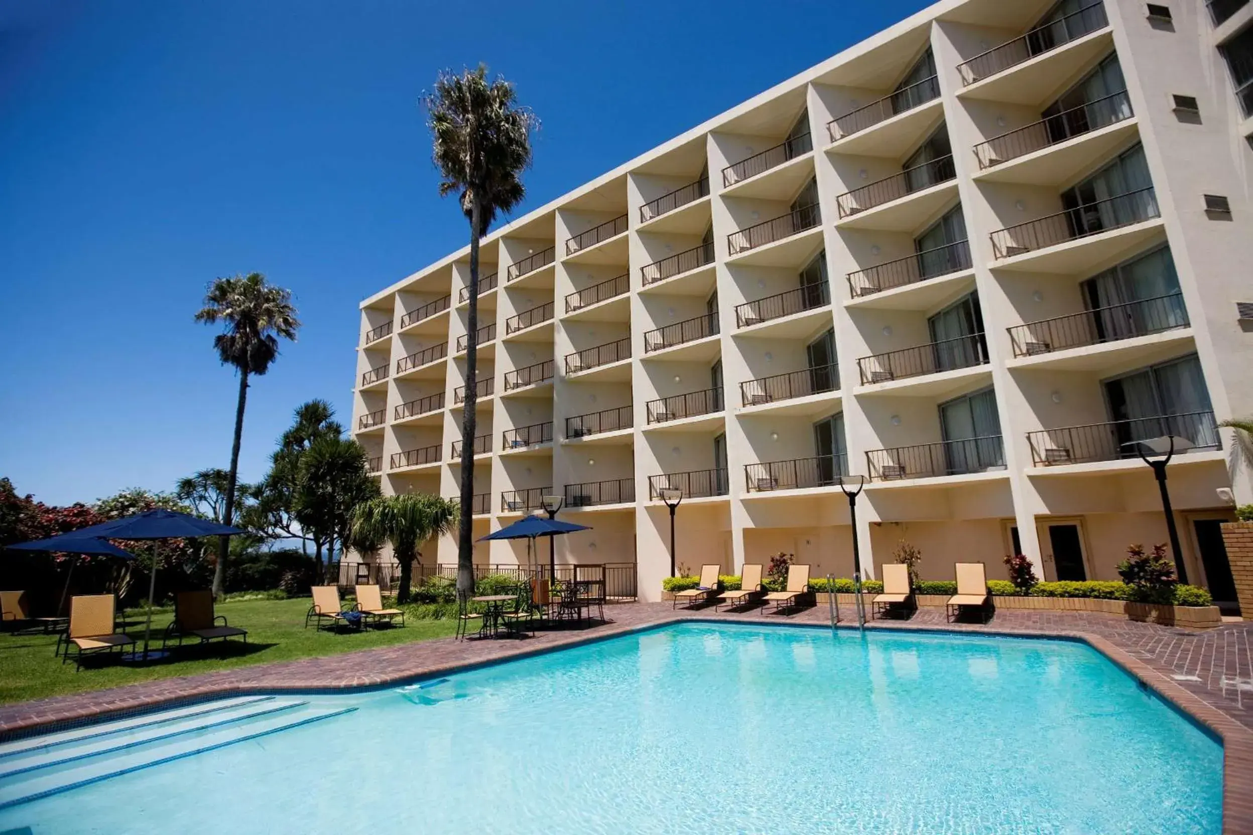 Pool view in Garden Court East London Pool view in Garden Court East London