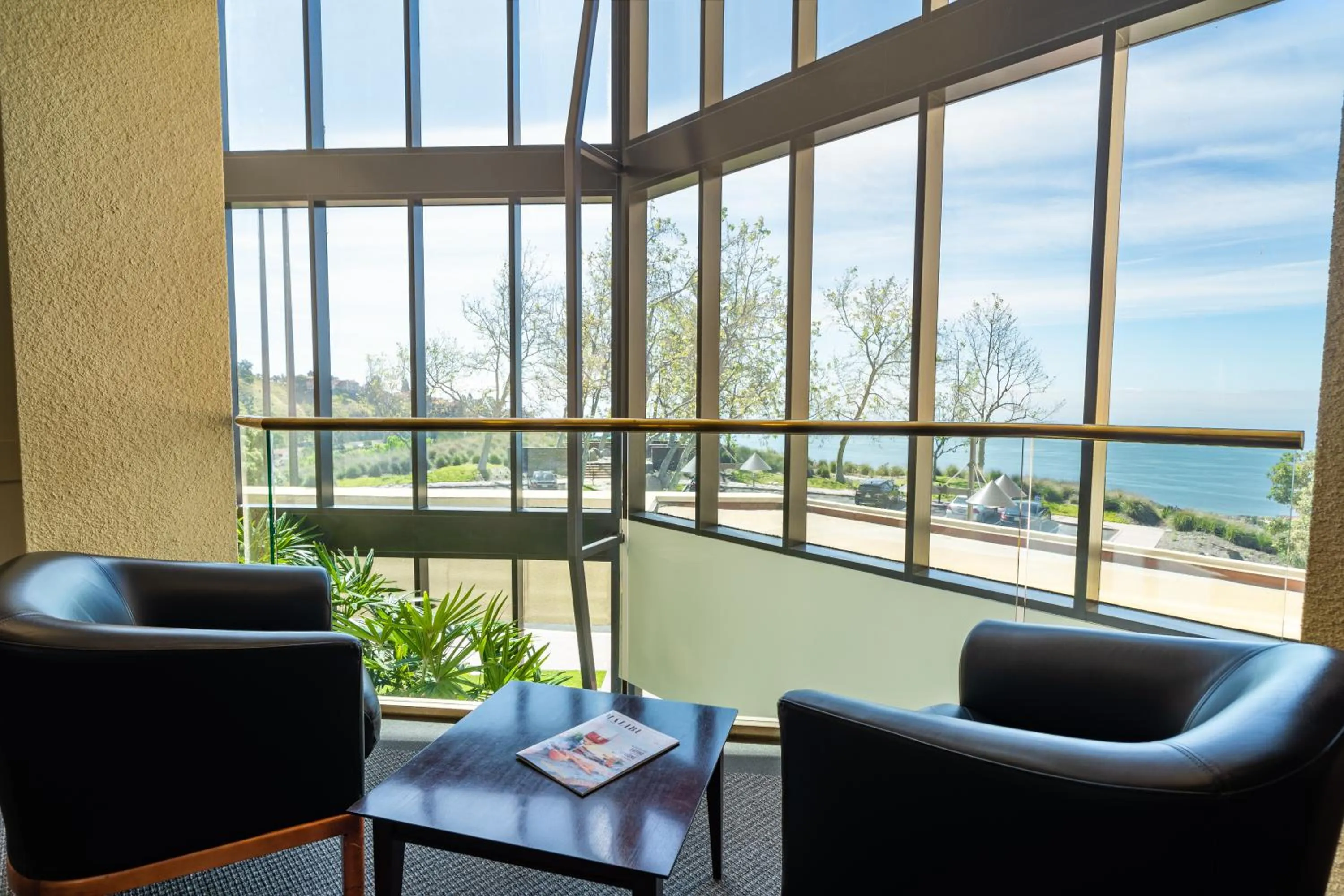 Seating area in Villa Graziadio Executive Center at Pepperdine University