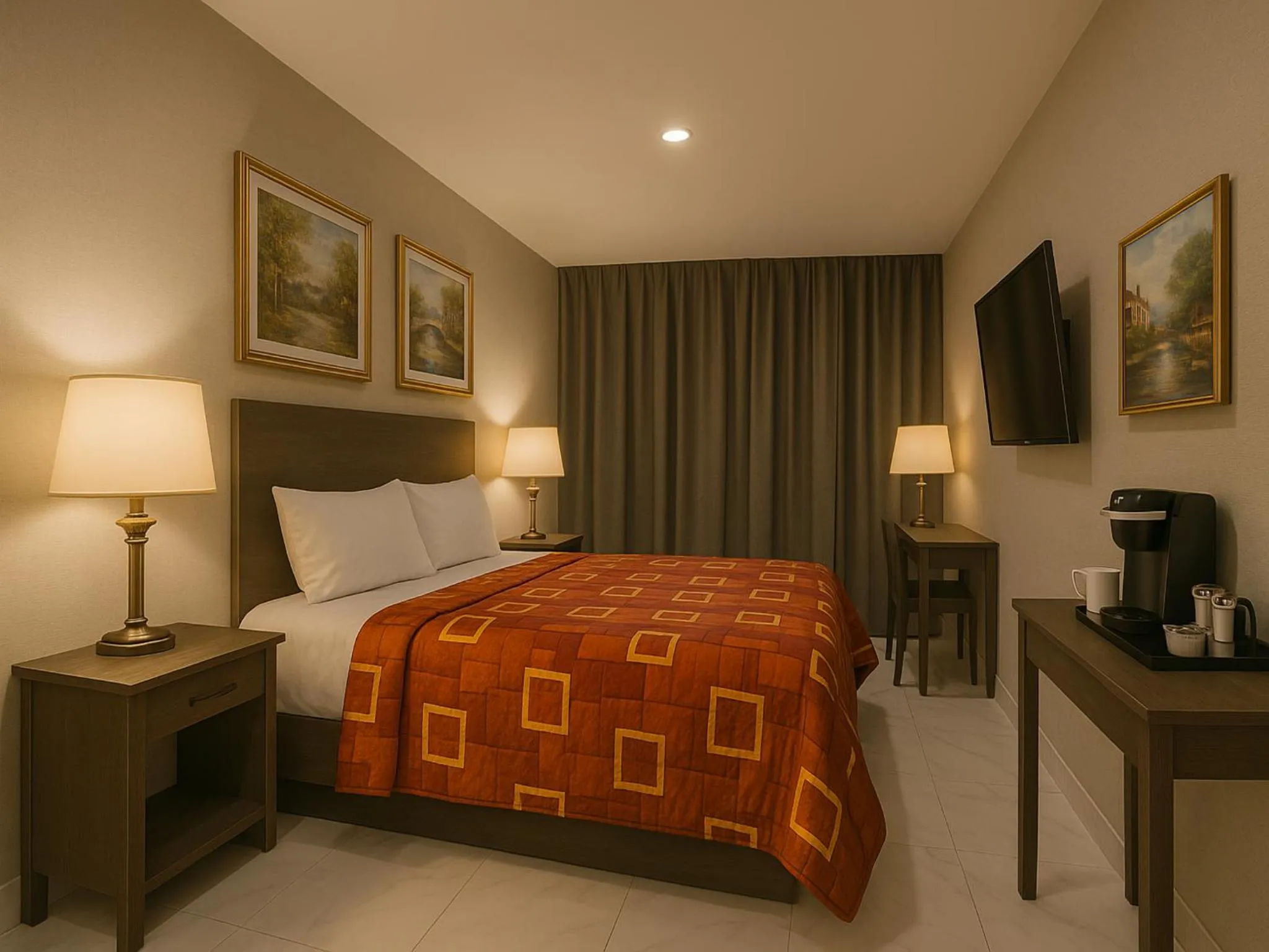 Bed in Hotel Fuego Bronx YANKEE STADIUM