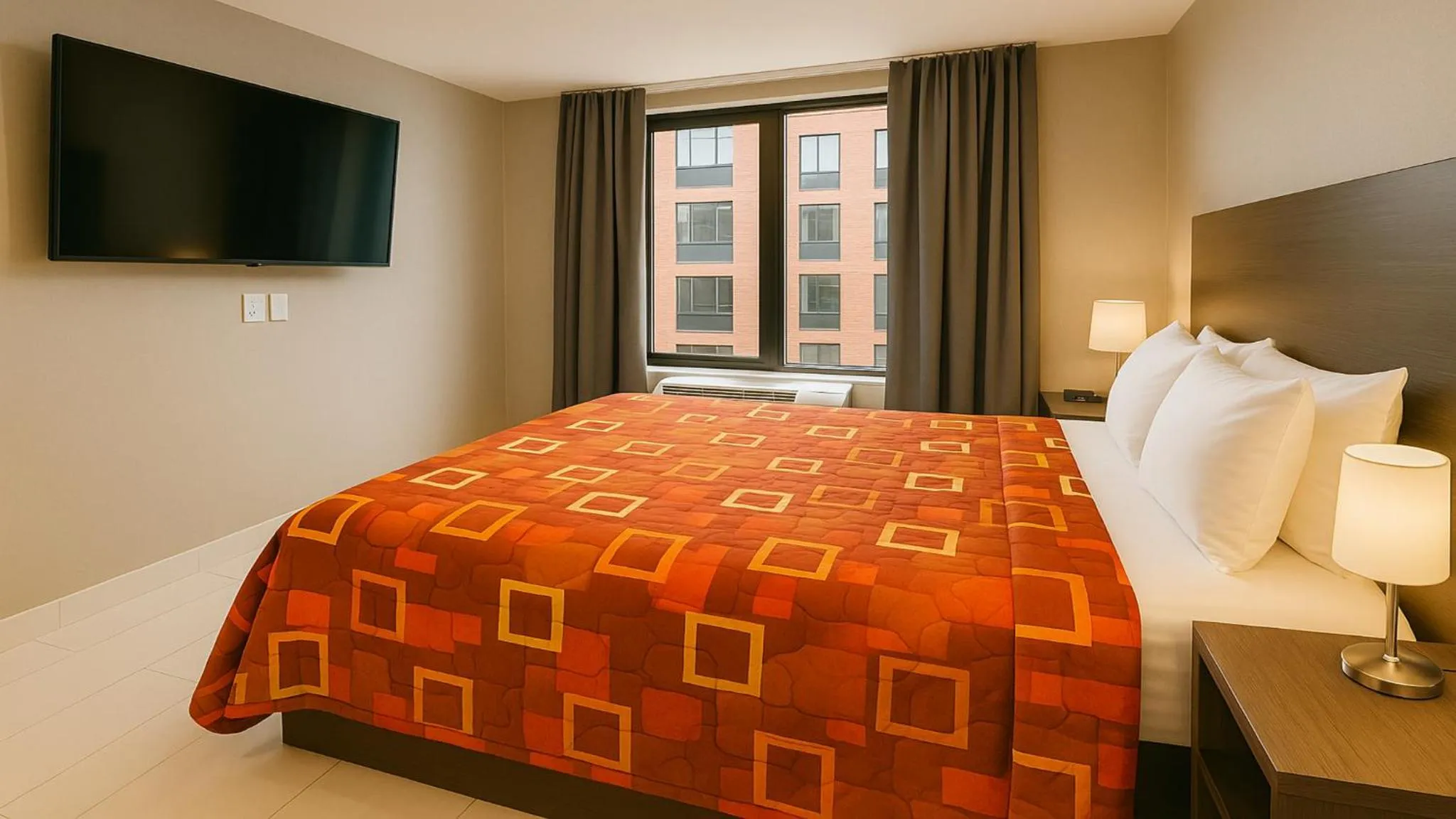 Bed in Hotel Fuego Bronx YANKEE STADIUM